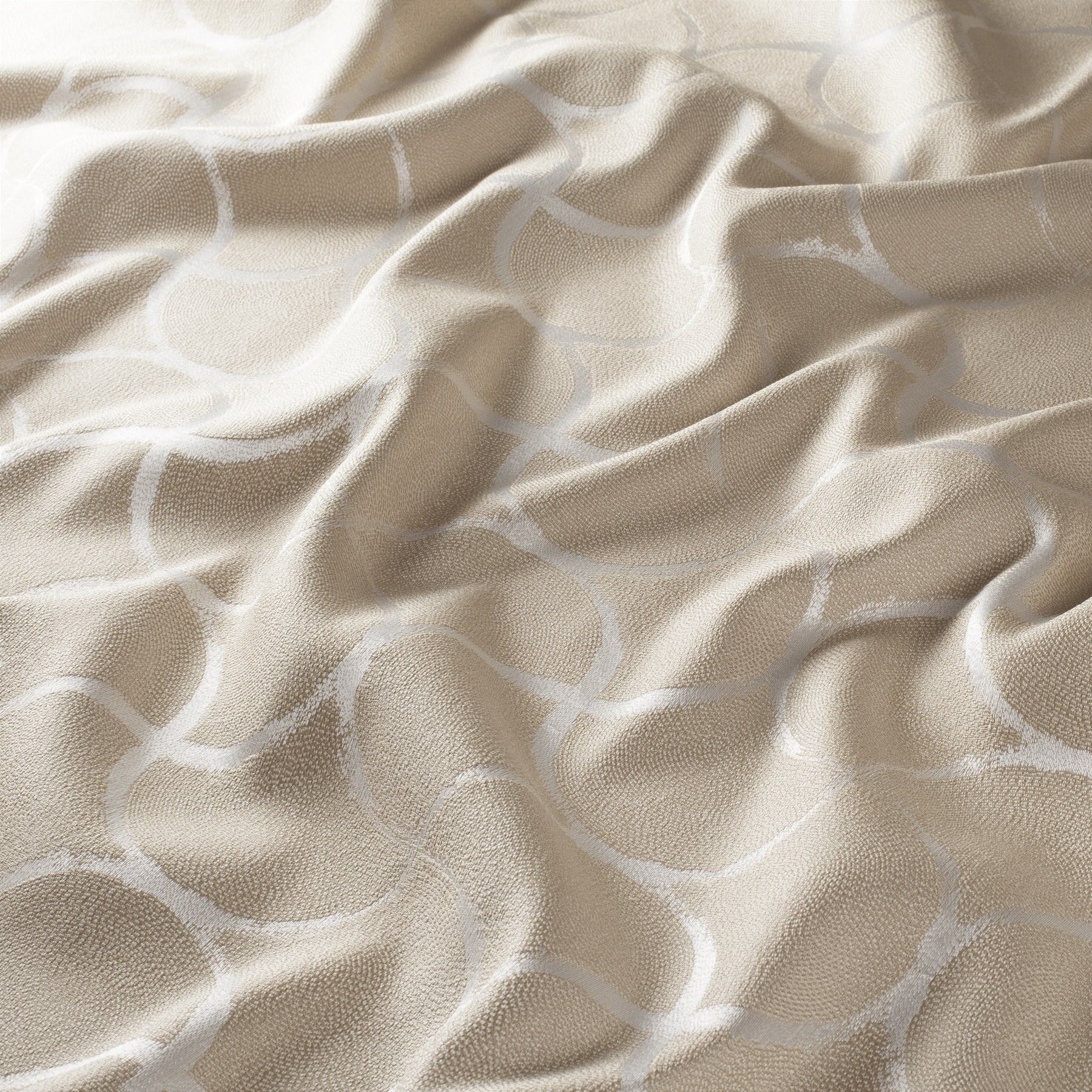 Ja7112 072 Mosaic Jab Vorhangstoff Meterware Gemustert Beige