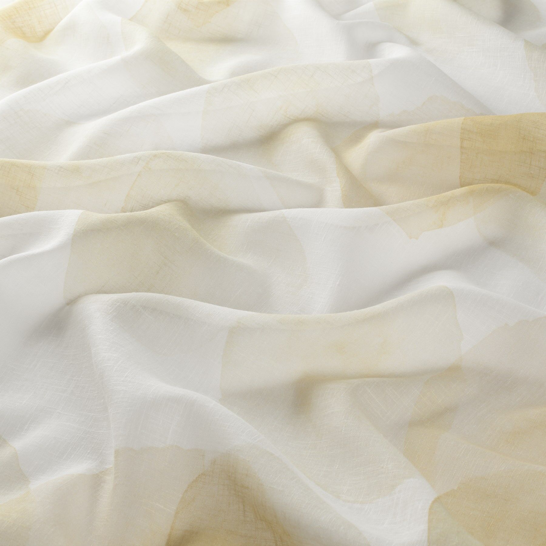 Ja8075 040 Watercolour Jab Vorhangstoff Meterware Gemustert Weiss Gelb