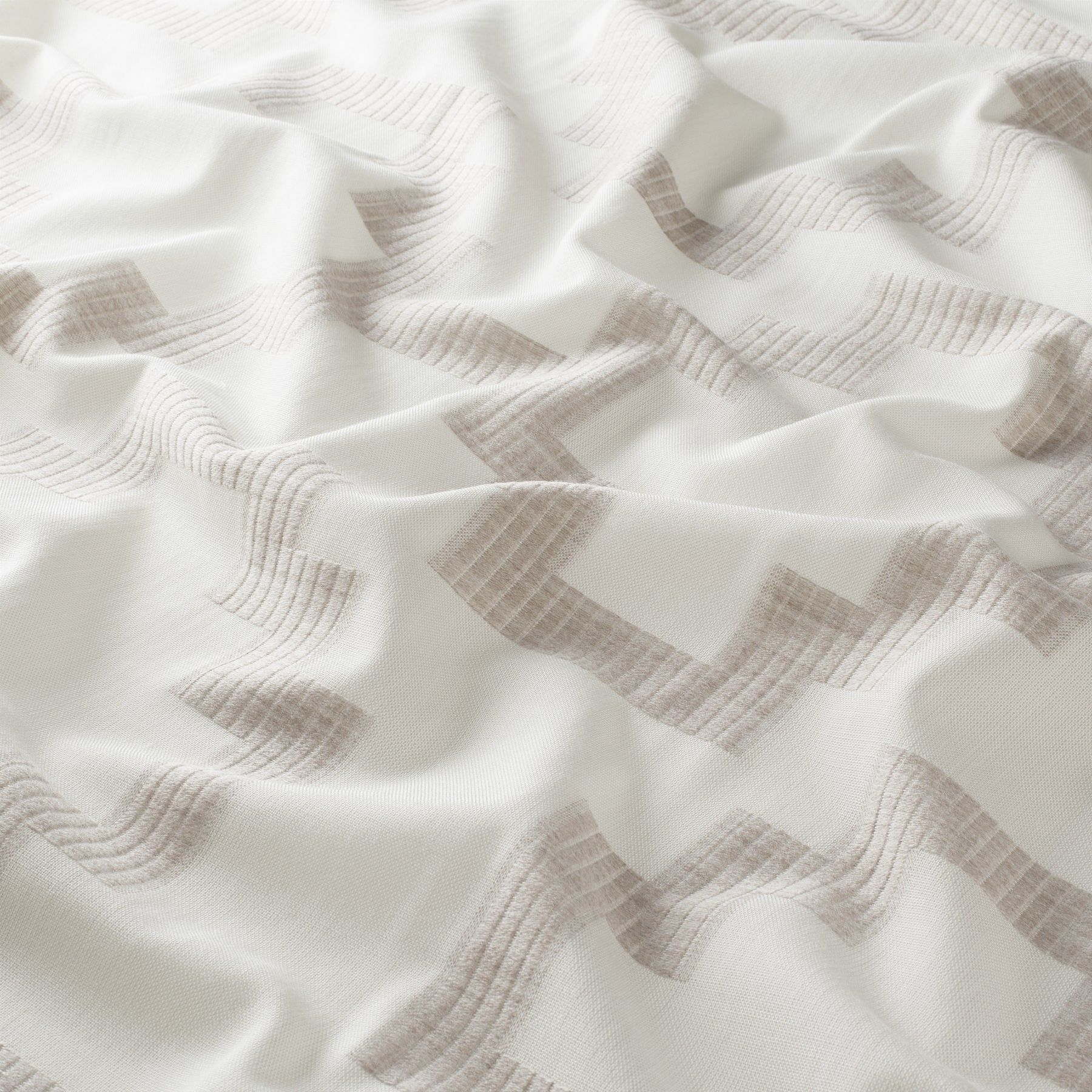 Ch3263 070 Celebrity Jab Vorhangstoff Meterware Gemustert Weiss Beige Ch3263 070 Celebrity Jab Vorhangstoff Meterware Gemustert Weiss Beige