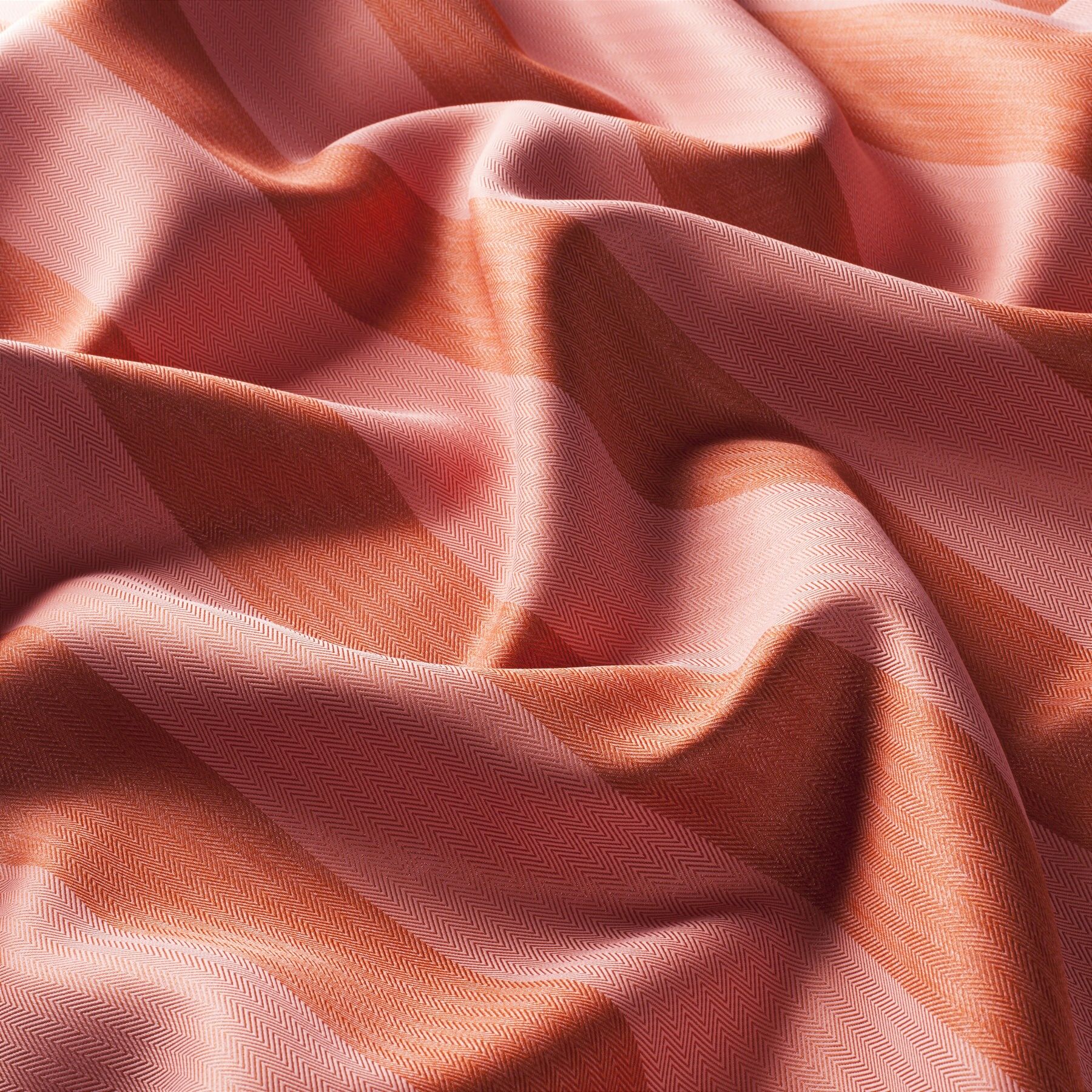 8 8034 060 Nightline Fr Jab Vorhangstoff Meterware Gestreift Orange Rosa