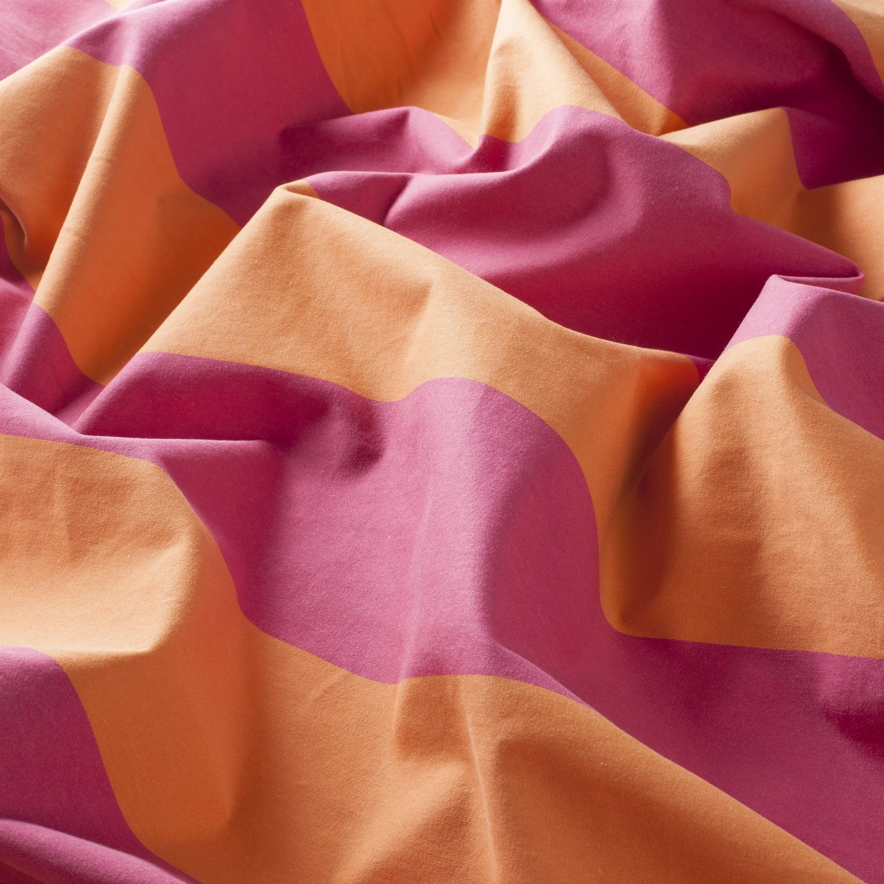 9 7700 063 Stardust Jab Vorhangstoff Meterware Gestreift Orange Pink