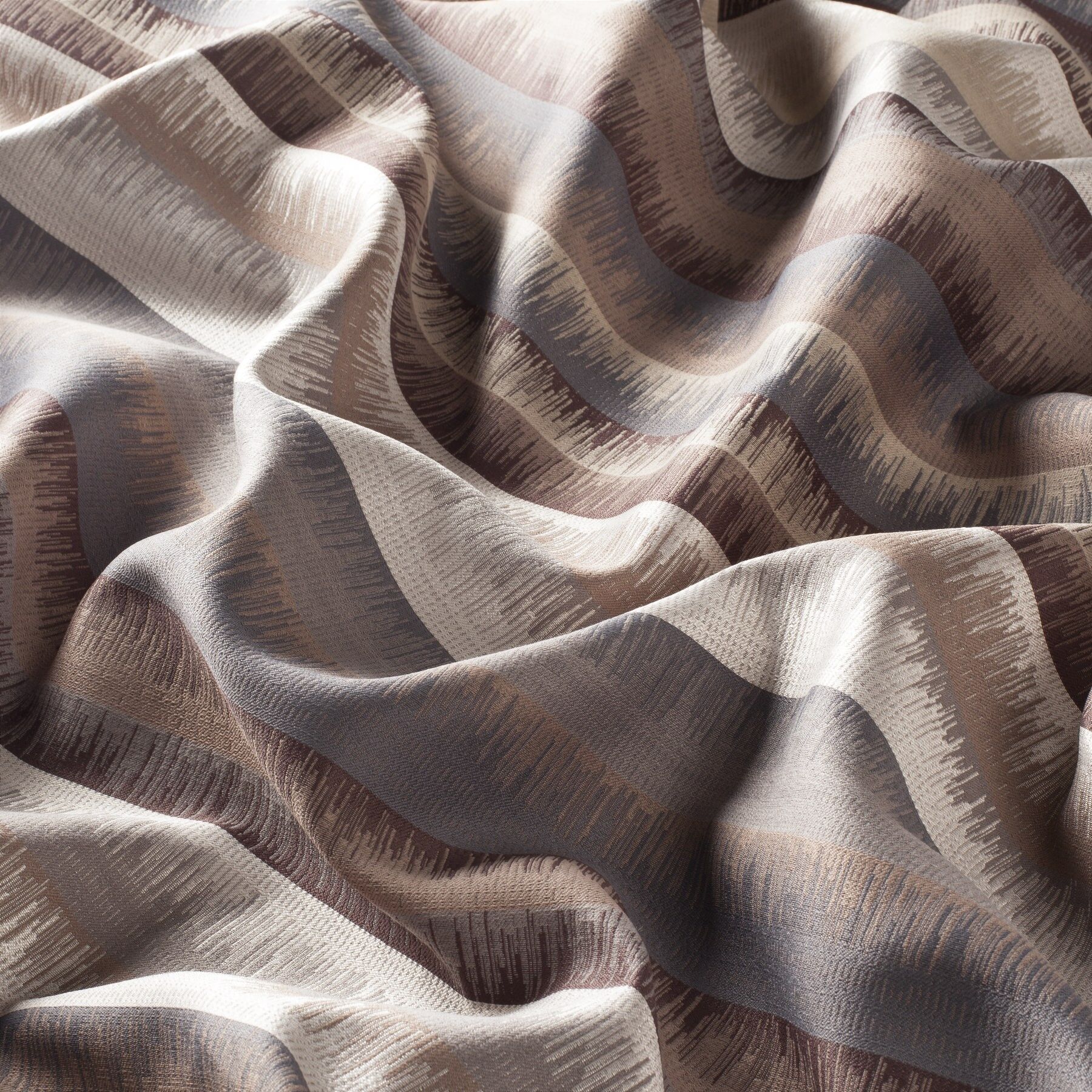 9 7782 020 Bilbao Jab Vorhangstoff Meterware Gestreift Braun