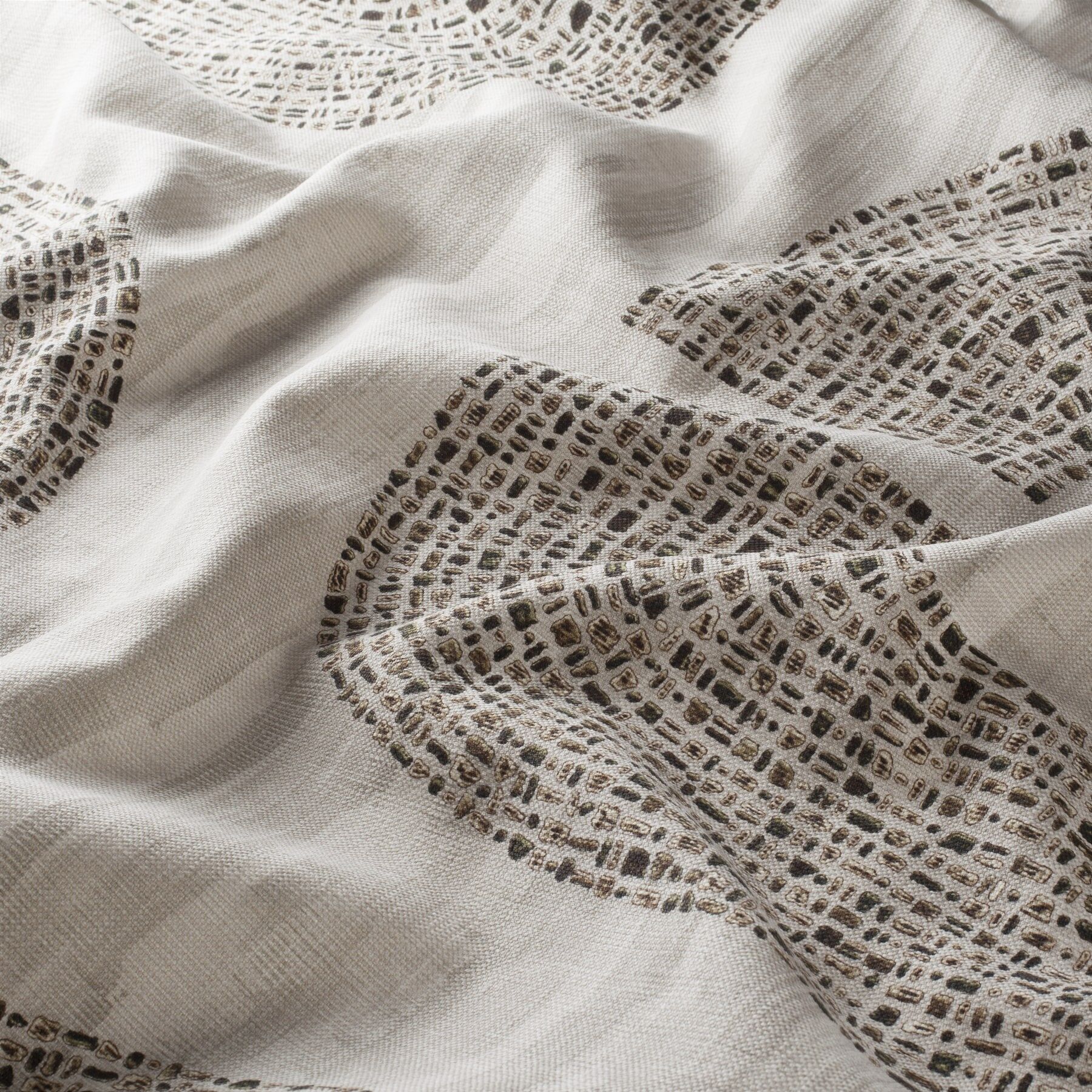 Ch3301 070 Zen Master Jab Vorhangstoff Meterware Gemustert Beige