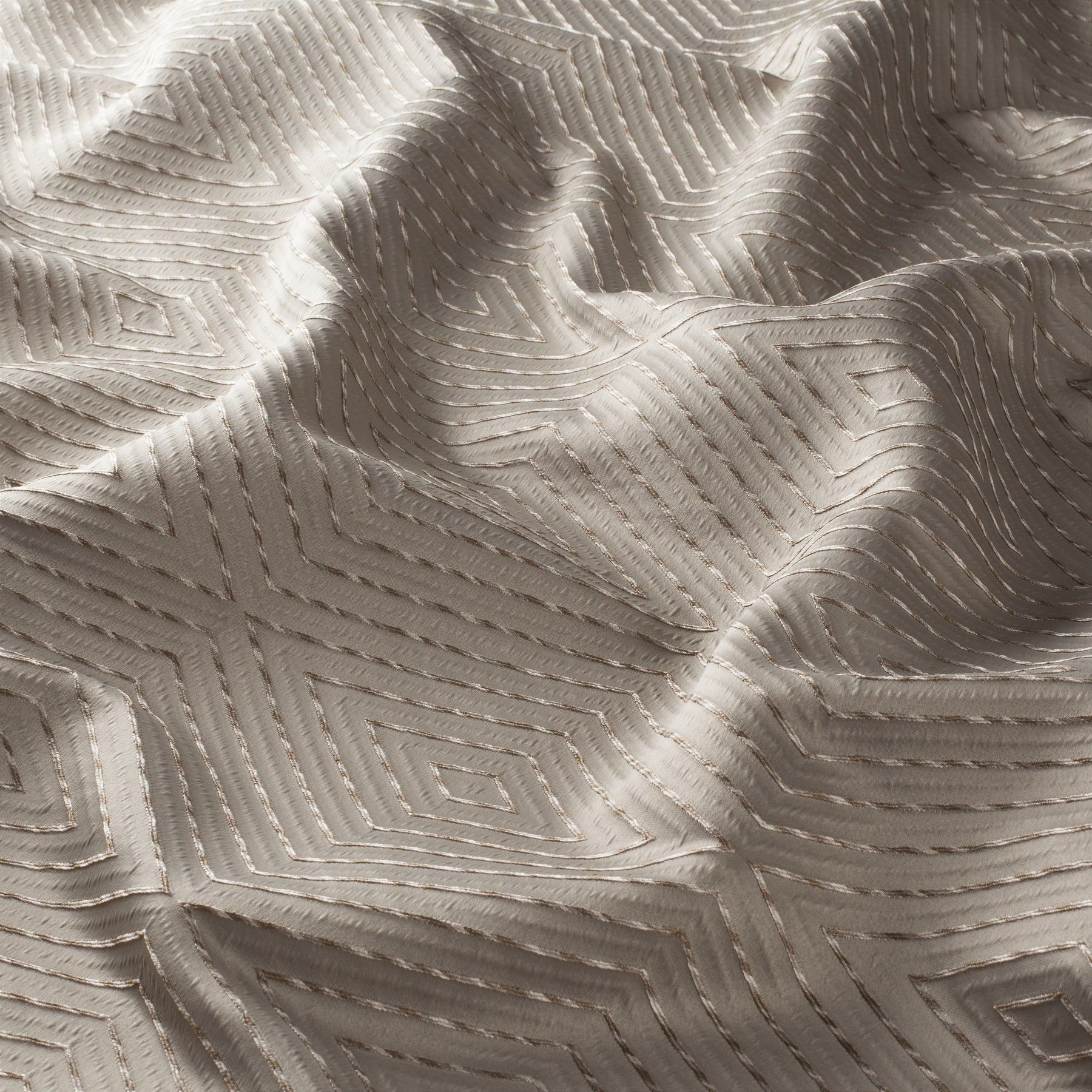 Ja7131 020 Outlines Jab Vorhangstoff Meterware Gemustert Braun