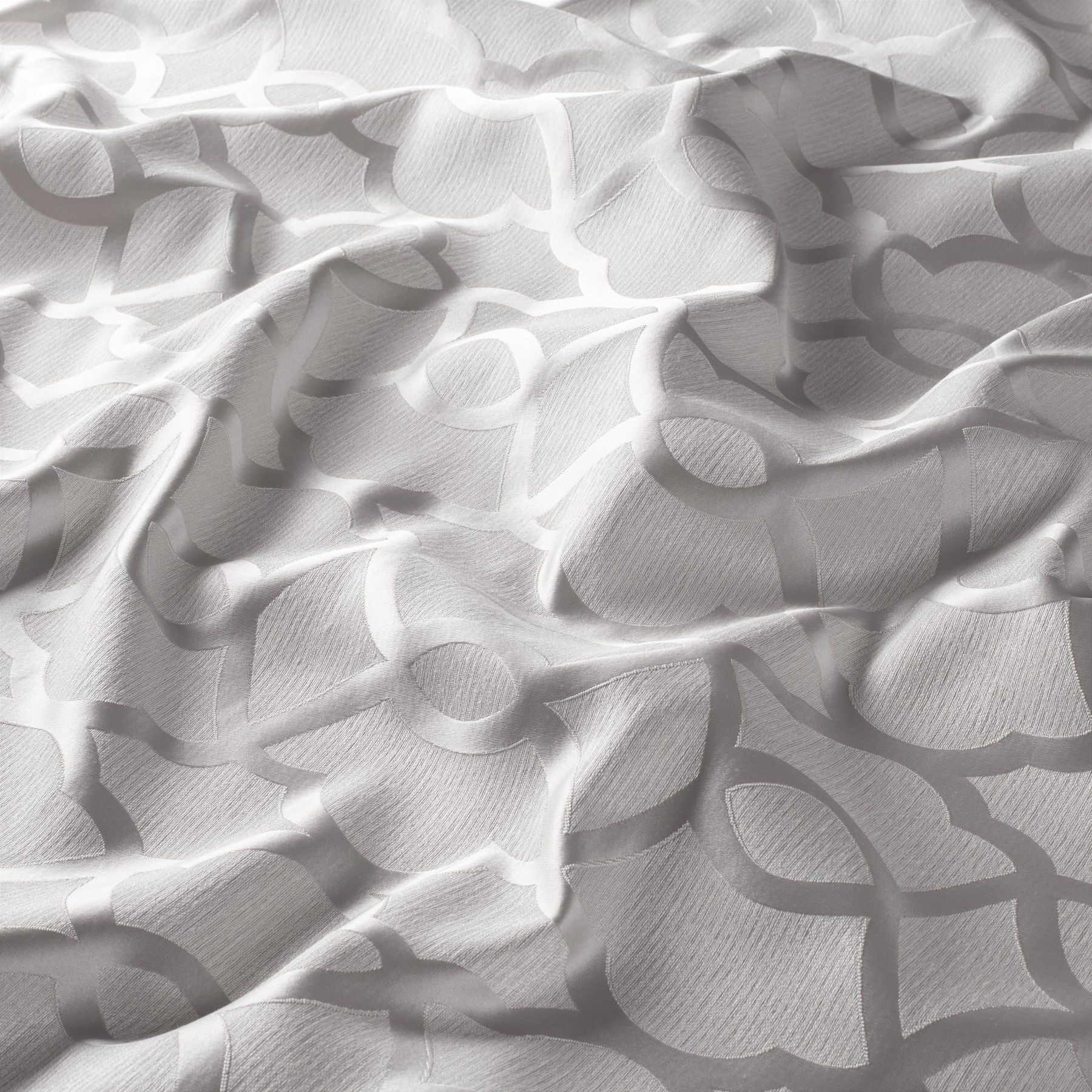 Ja7143 091 Trellis Jab Vorhangstoff Meterware Gemustert Grau