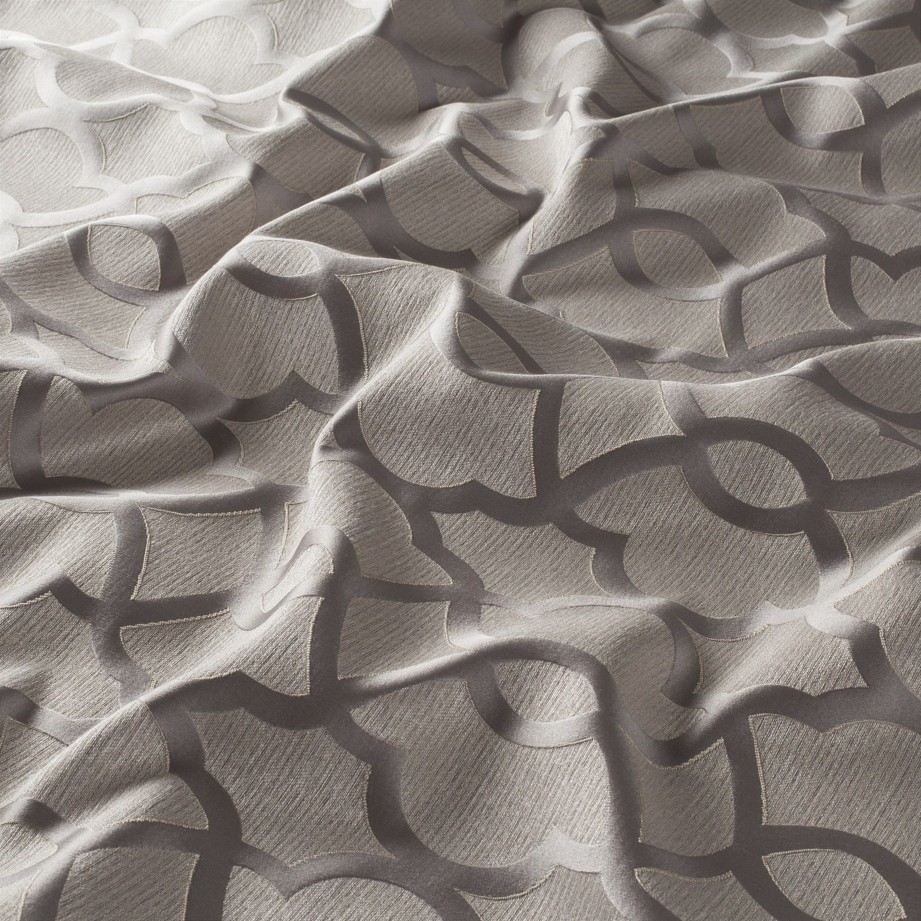 Ja7143 092 Trellis Jab Vorhangstoff Meterware Gemustert Grau