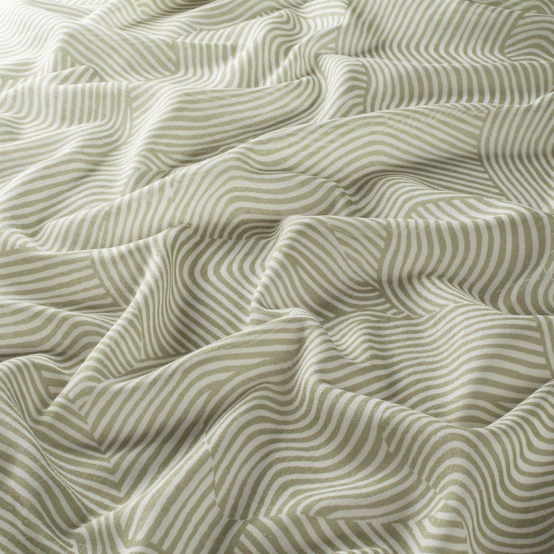 Ja8077 030 Onda Jab Vorhangstoff Meterware Gemustert Gruen