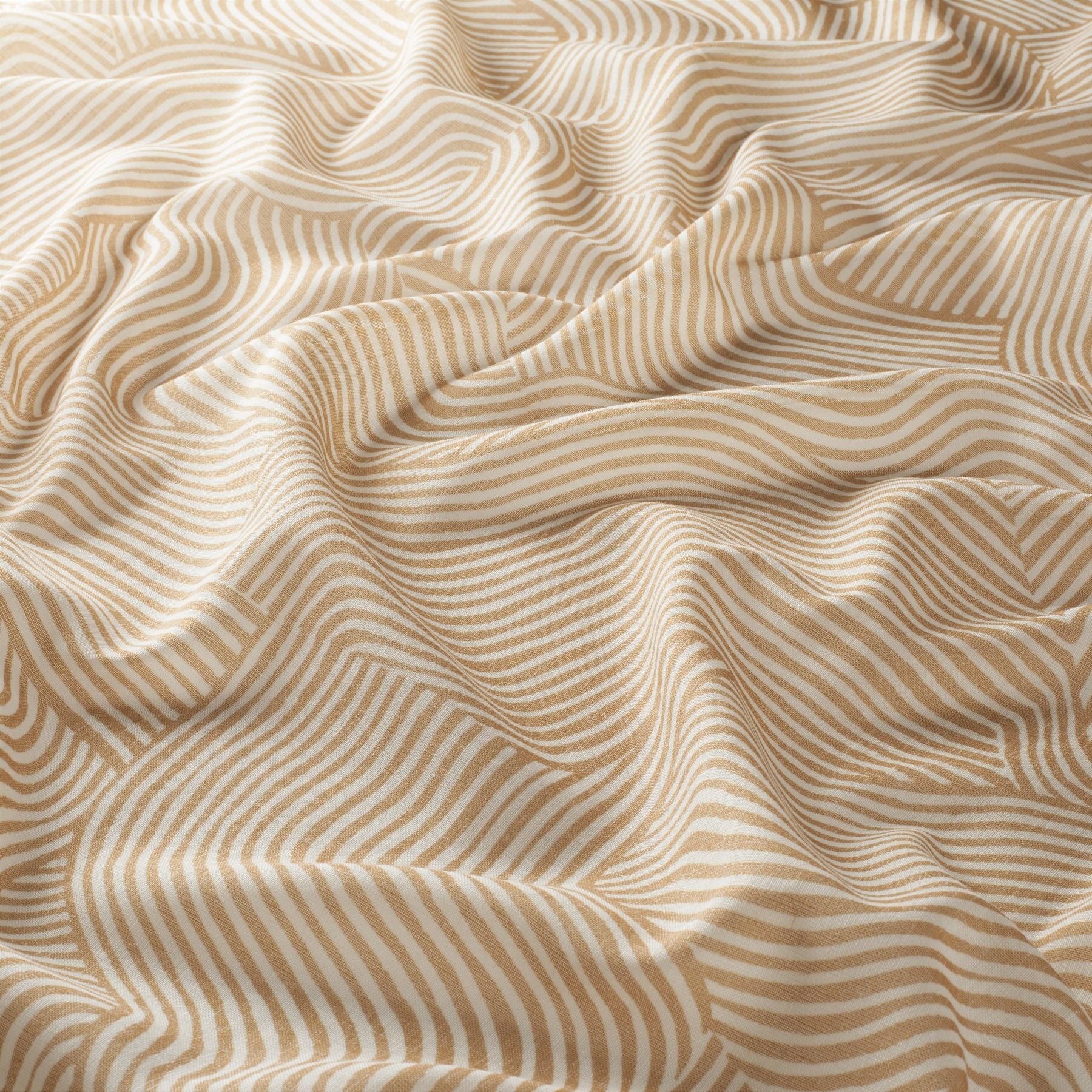 Ja8077 040 Onda Jab Vorhangstoff Meterware Gemustert Gelb