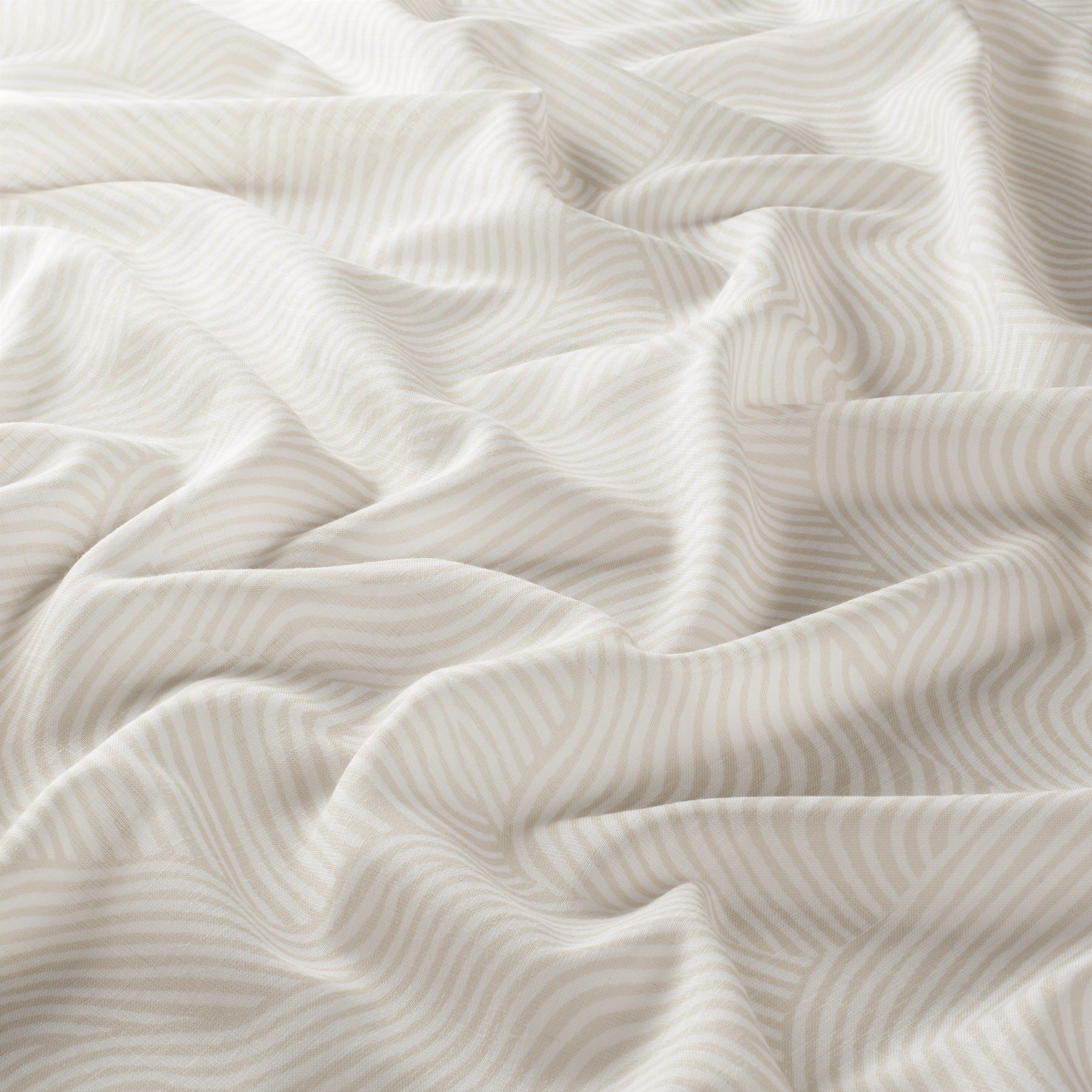 Ja8077 070 Onda Jab Vorhangstoff Meterware Gemustert Beige