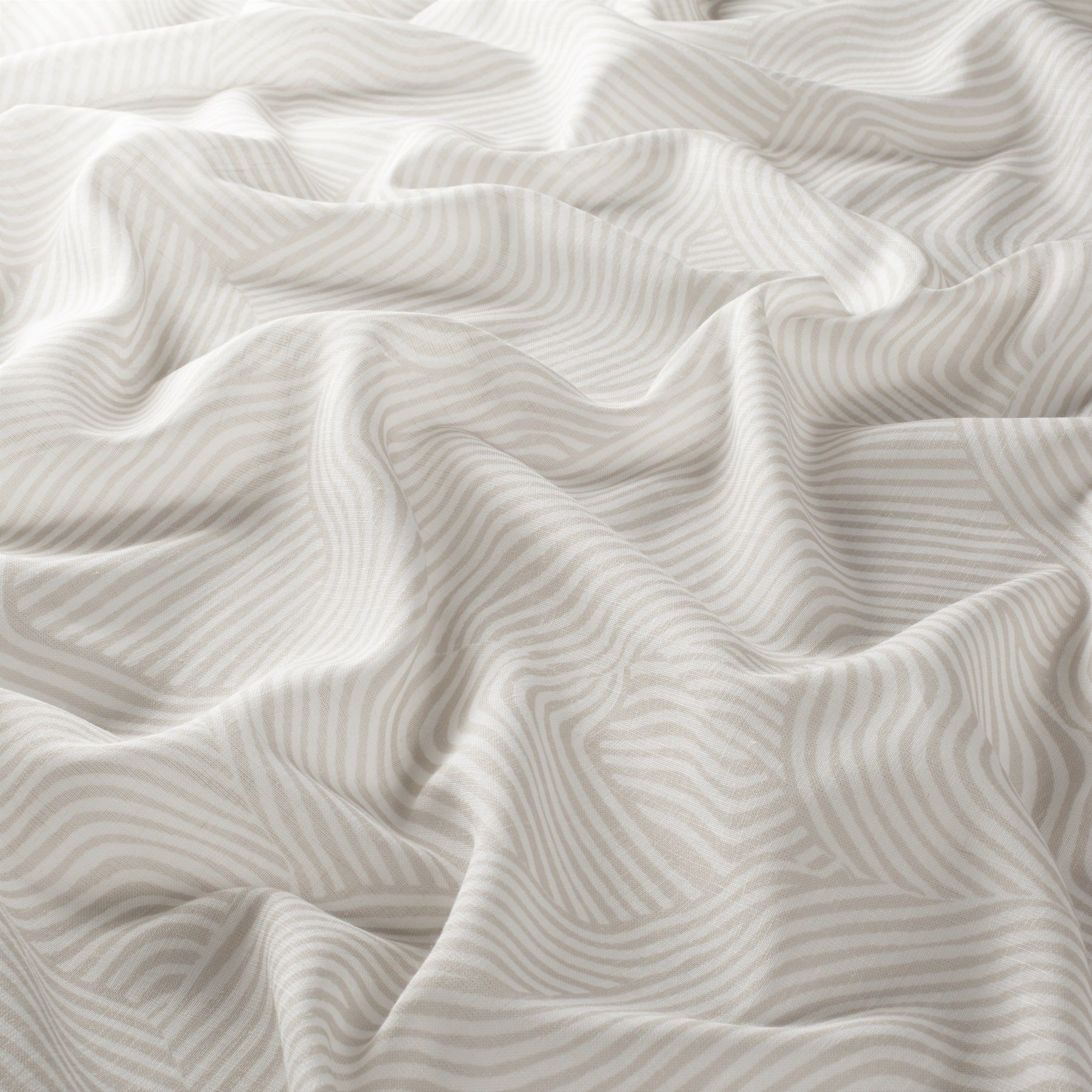 Ja8077 071 Onda Jab Vorhangstoff Meterware Gemustert Beige