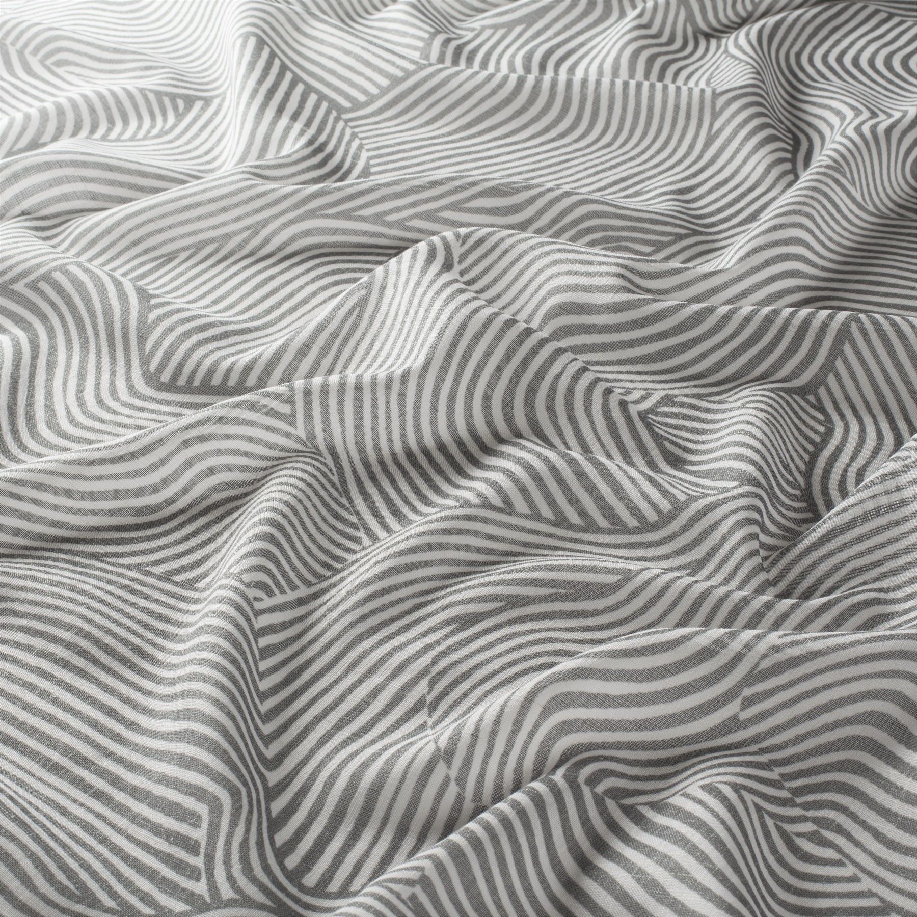 Ja8077 092 Onda Jab Vorhangstoff Meterware Gemustert Grau