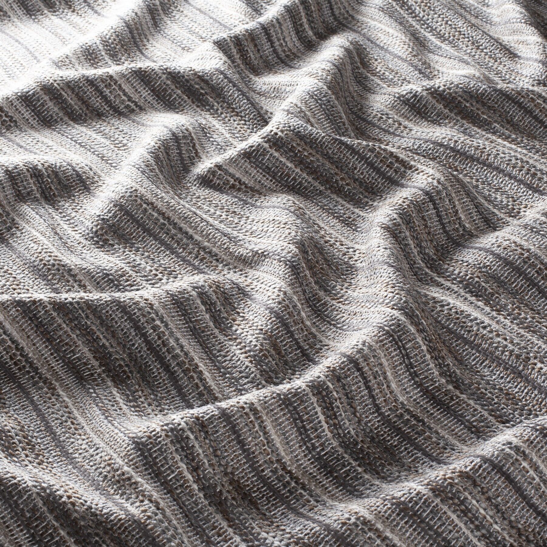 Ca1580 072 Good Move Jab Vorhangstoff Meterware Gemustert Braun Grau