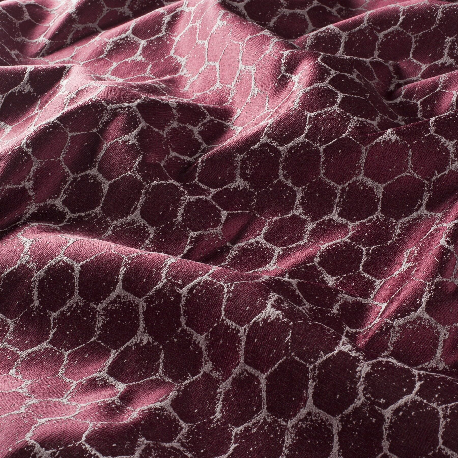 Ca1587 061 Crystallized Jab Vorhangstoff Meterware Gemustert Rot