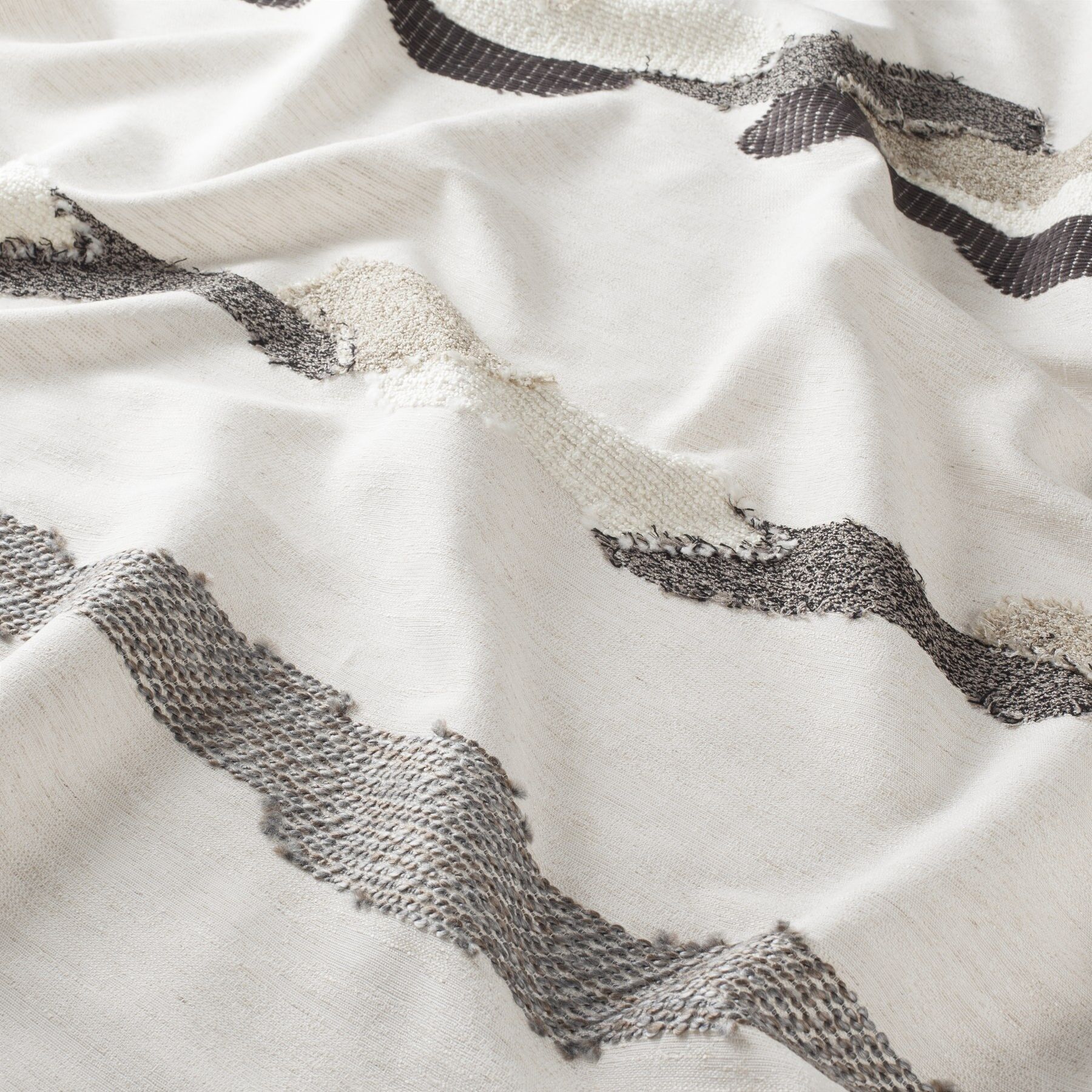 Ca1677 091 Mountain Top Jab Vorhangstoff Meterware Gemustert Beige Grau