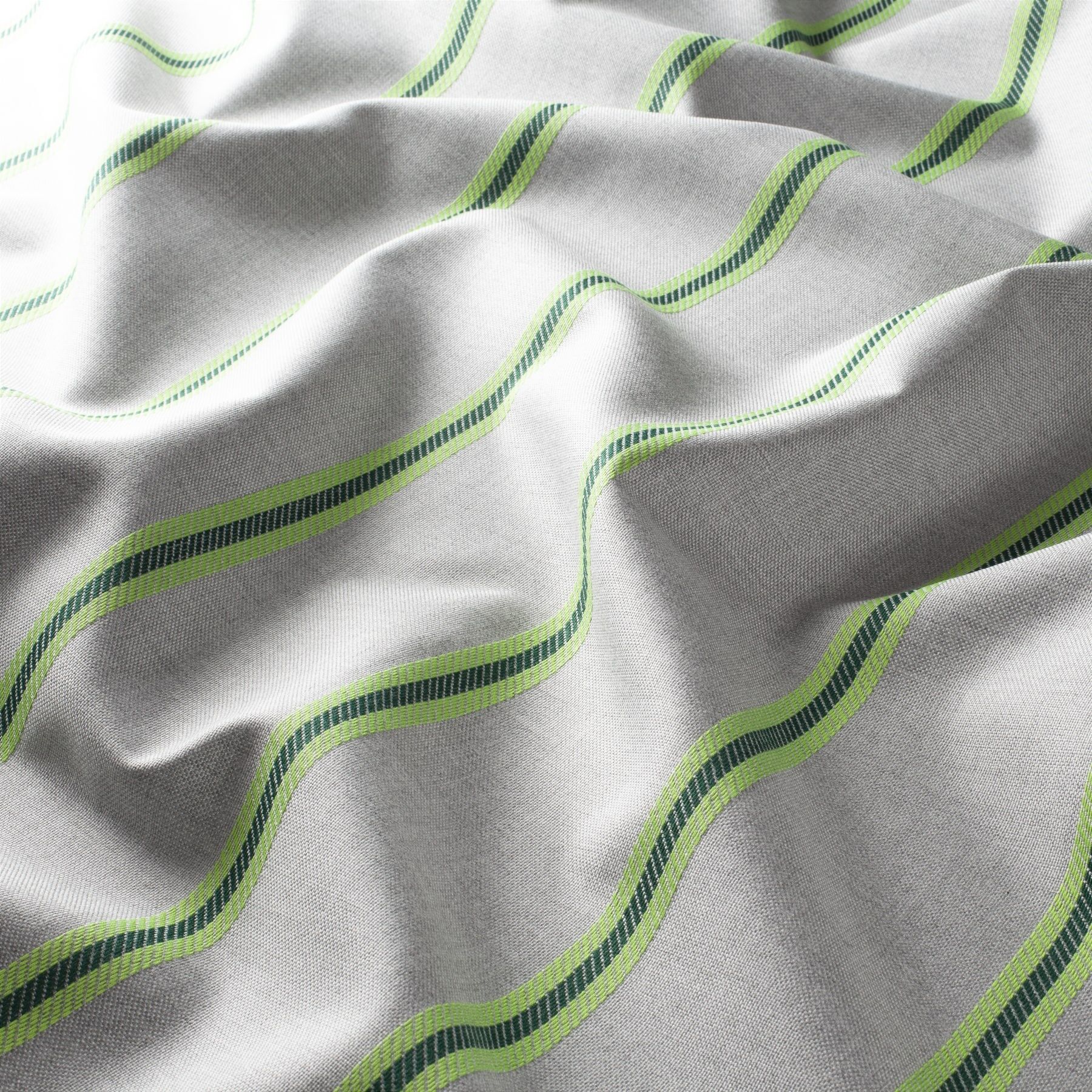 Ch3291 030 Summerdust Jab Vorhangstoff Meterware Gestreift Gruen Grau
