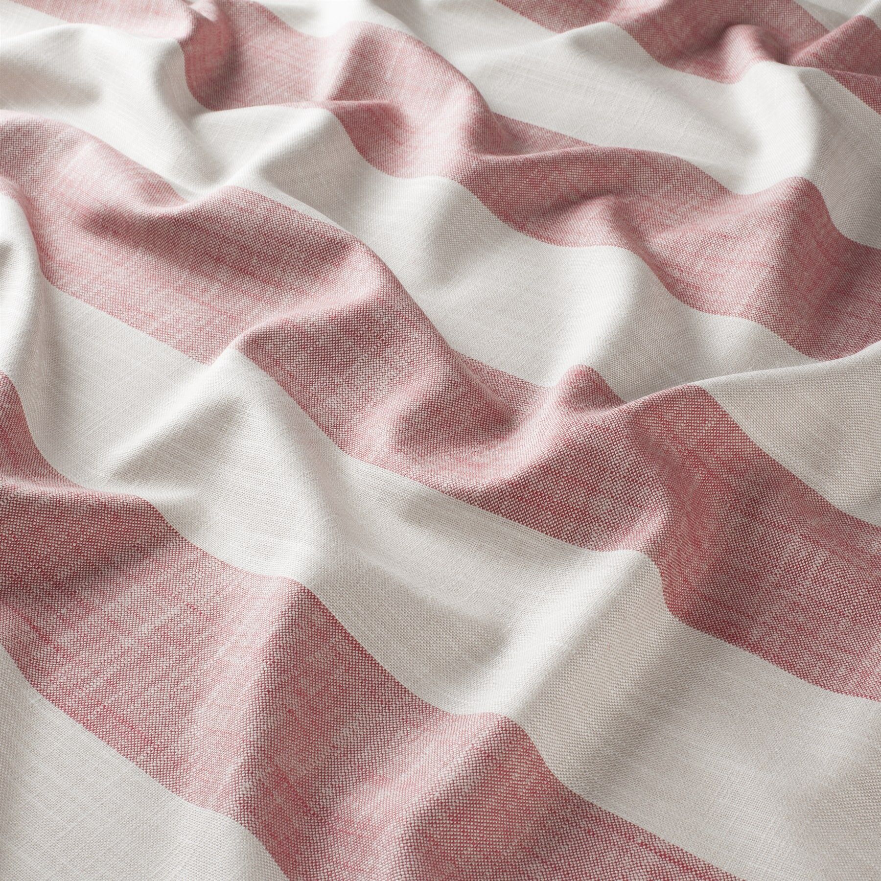 Ja7043 010 Bahati Jab Vorhangstoff Meterware Gestreift Rot