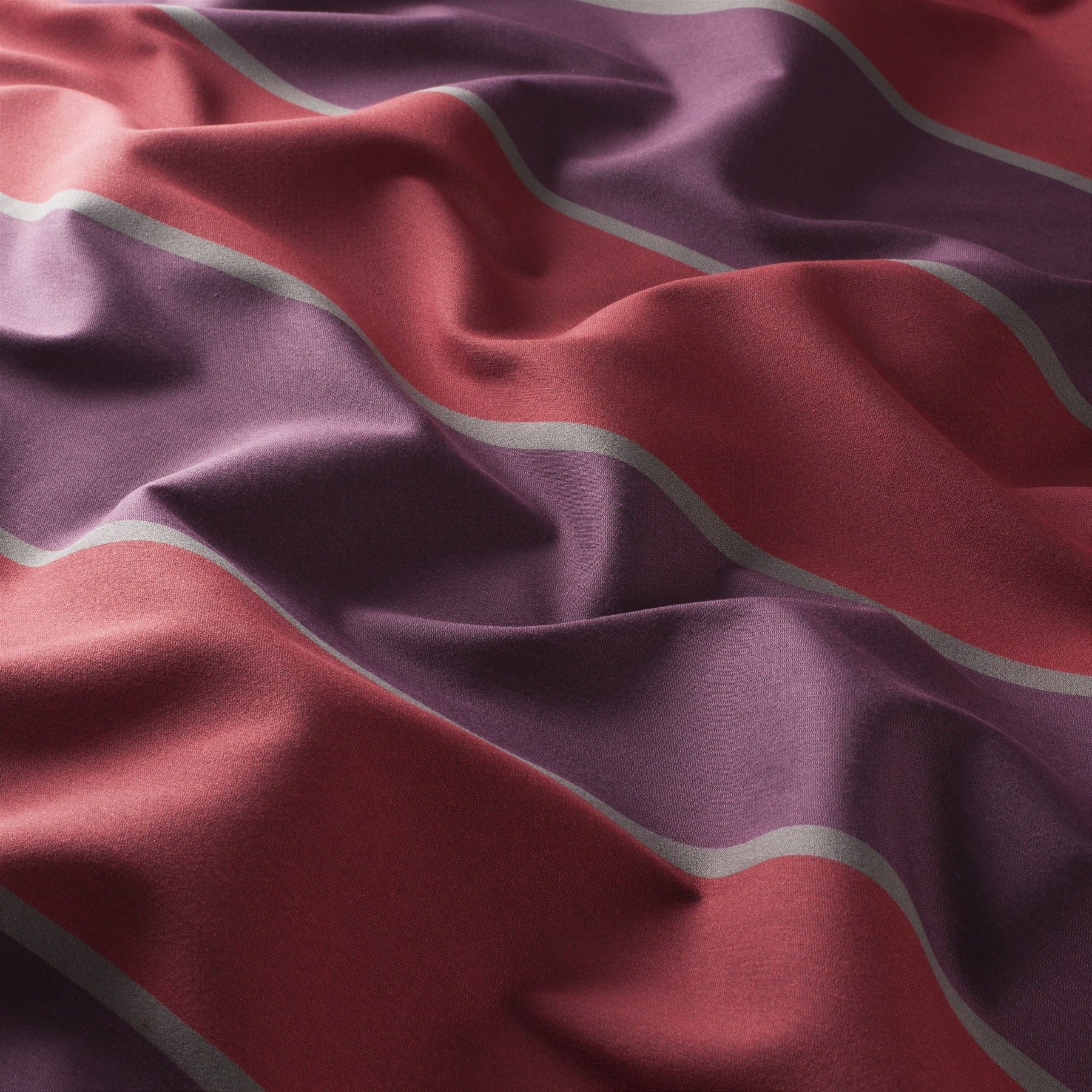 Ja7072 010 Solido Jab Vorhangstoff Meterware Gestreift Rot