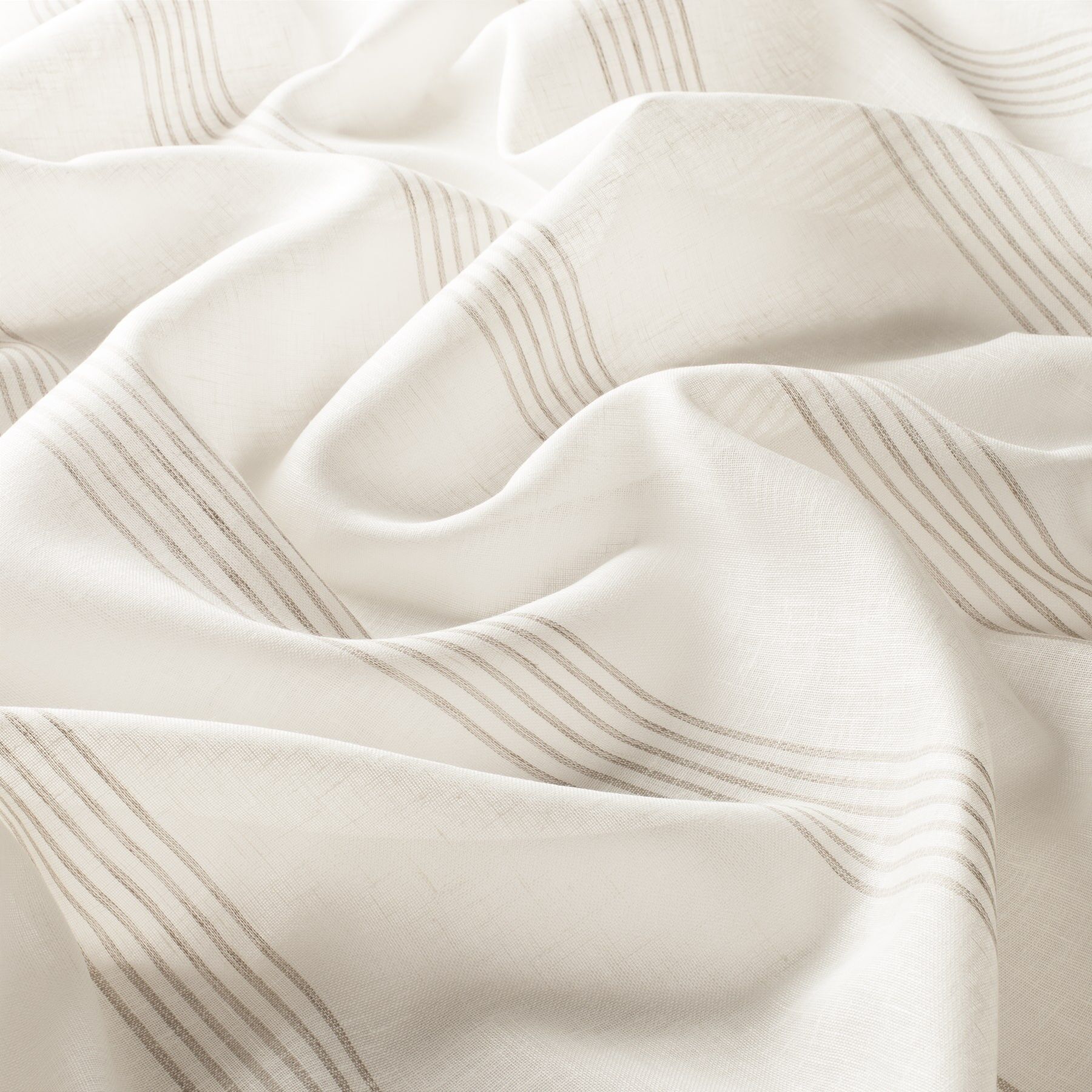 9 7648 070 Kelly Jab Vorhangstoff Meterware Gestreift Beige