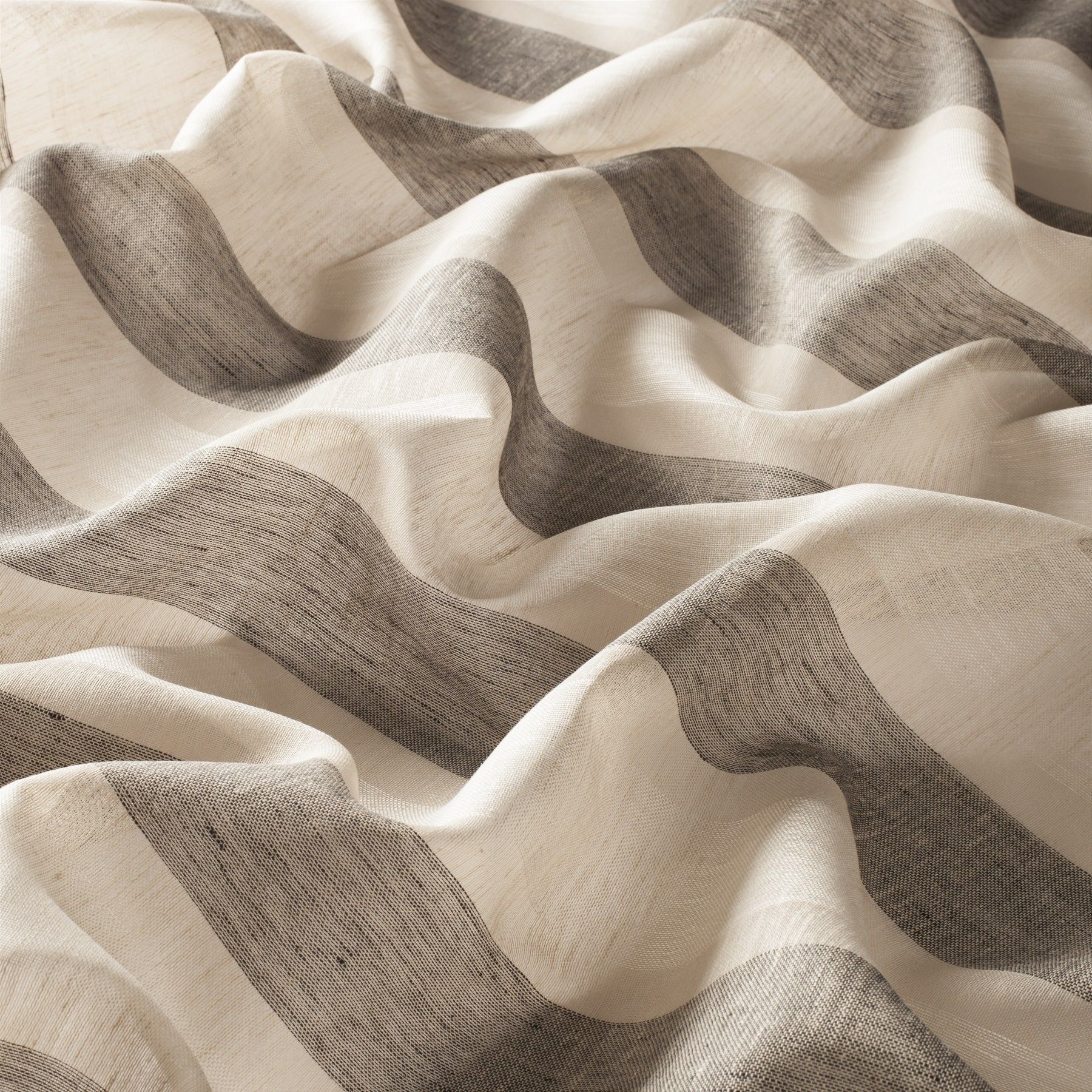 9 7667 070 Jule Jab Vorhangstoff Meterware Gestreift Beige