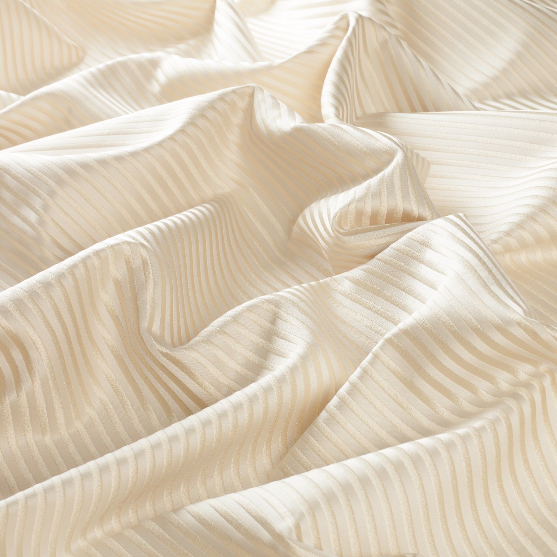 9 7744 072 Accendo Jab Vorhangstoff Meterware Gestreift Creme Beige