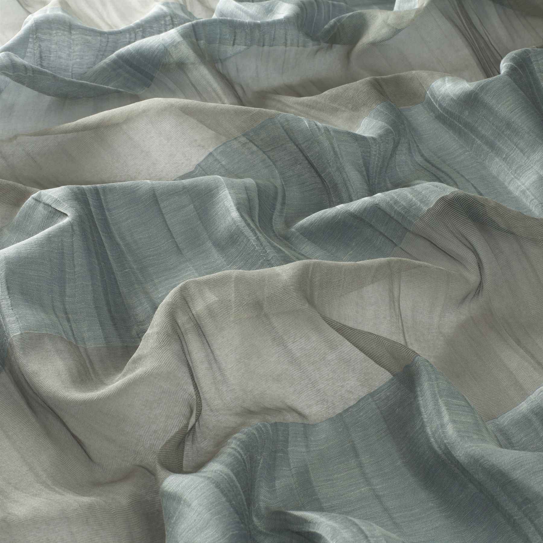 9 7856 091 Loftline Jab Gardinenstoff Meterware Gestreift Grau Beige