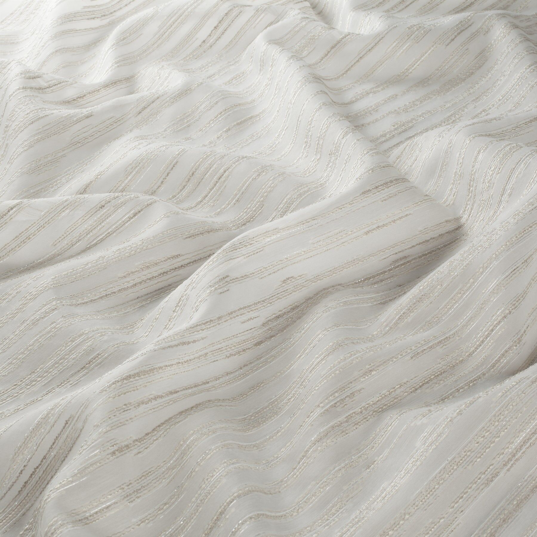 Ja7091 070 Corda Jab Gardinenstoff Meterware Gestreift Weiss