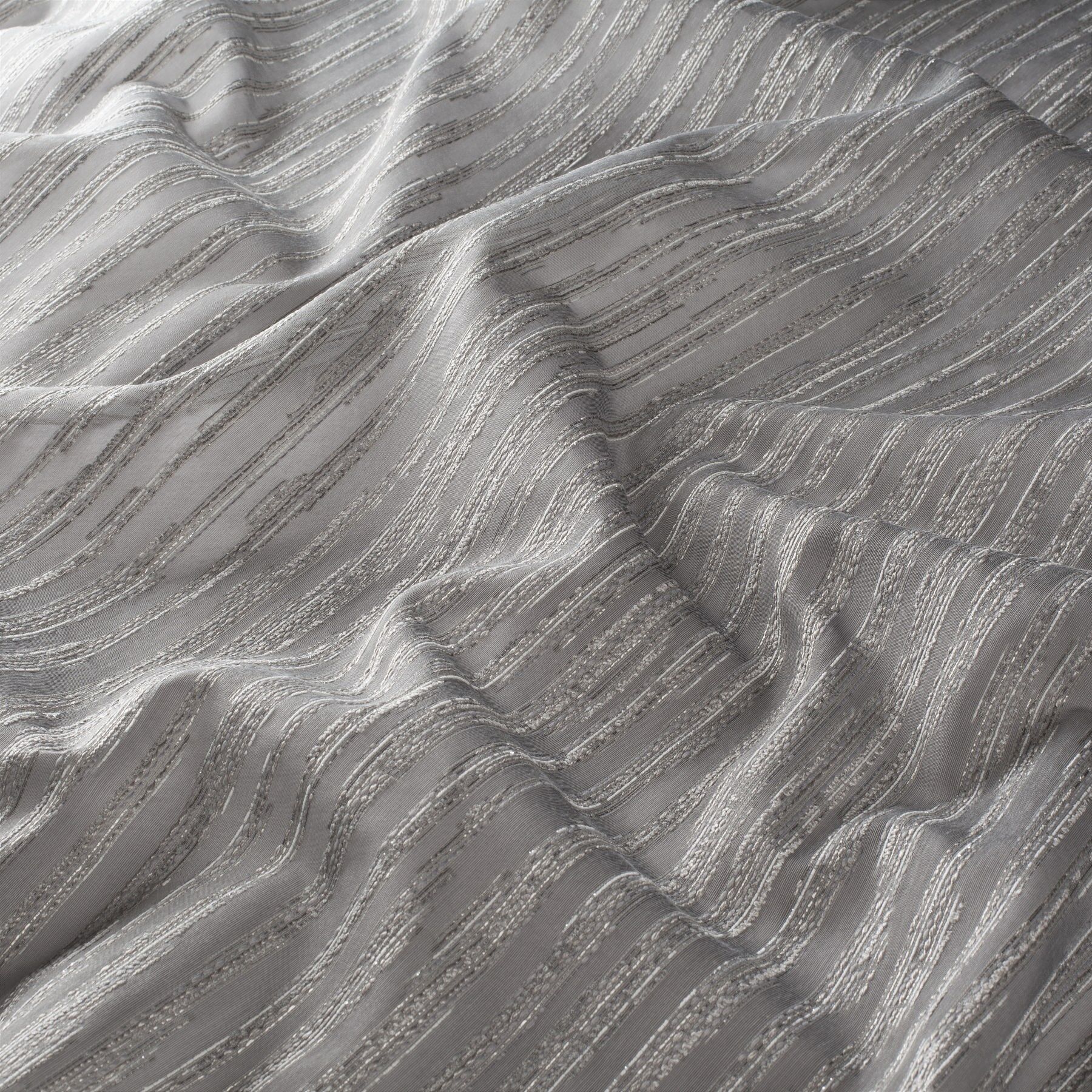 Ja7091 092 Corda Jab Gardinenstoff Meterware Gestreift Grau