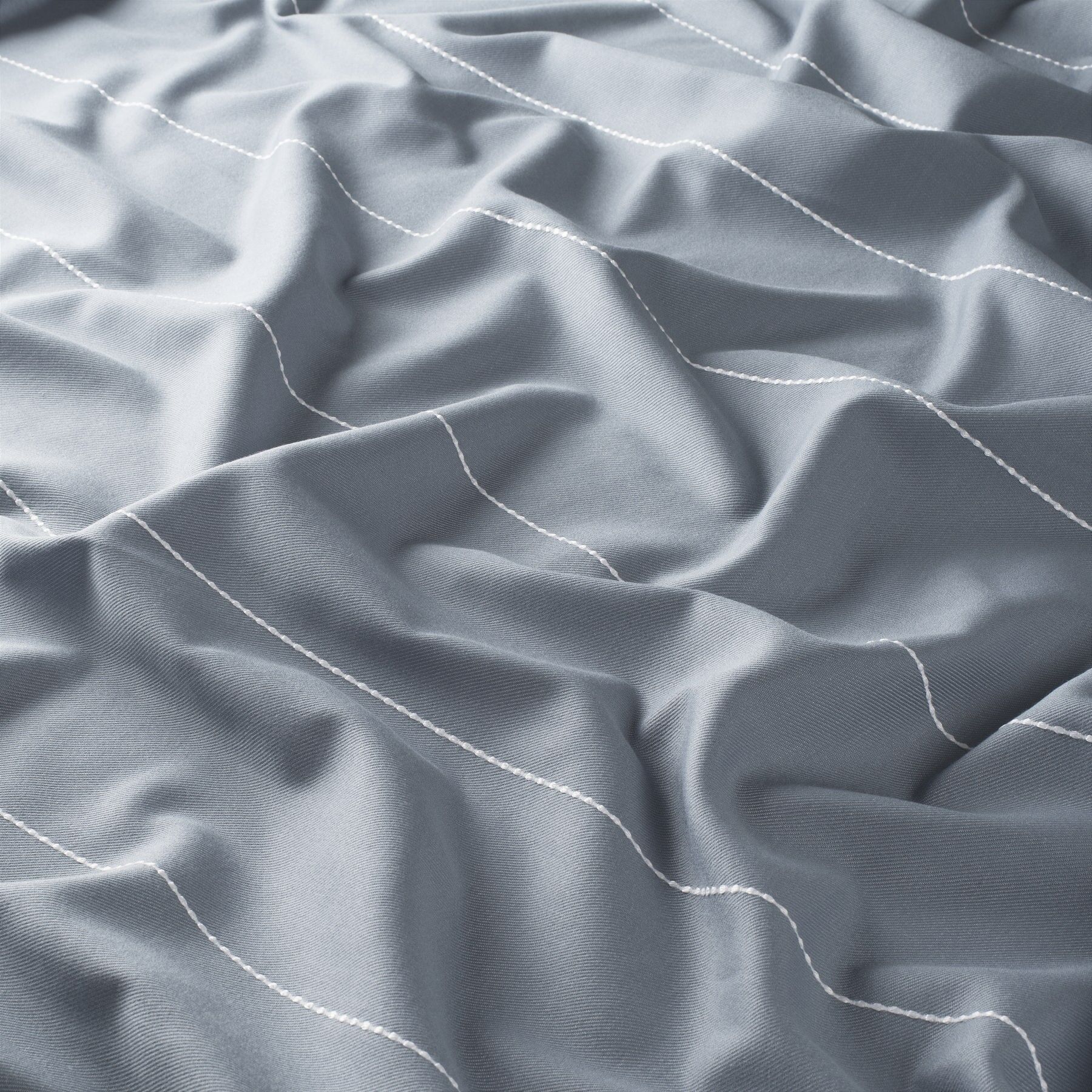 Ja7127 050 Casual Stripe Jab Vorhangstoff Meterware Gestreift Blau