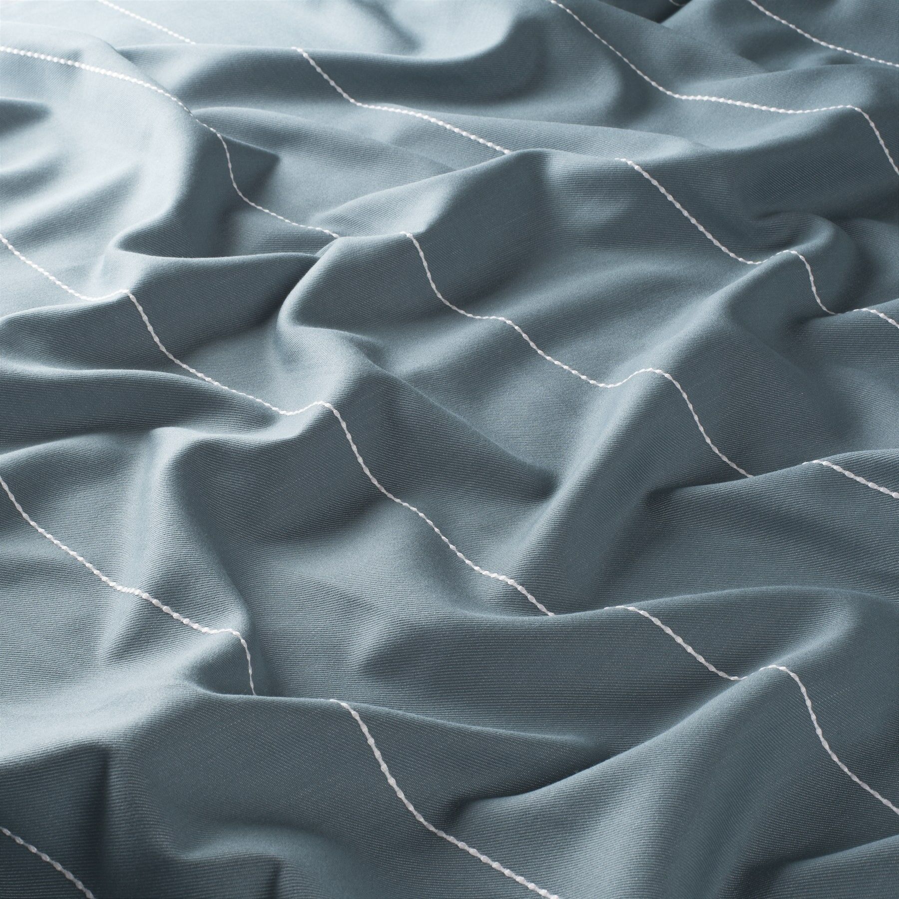 Ja7127 080 Casual Stripe Jab Vorhangstoff Meterware Gestreift Blau