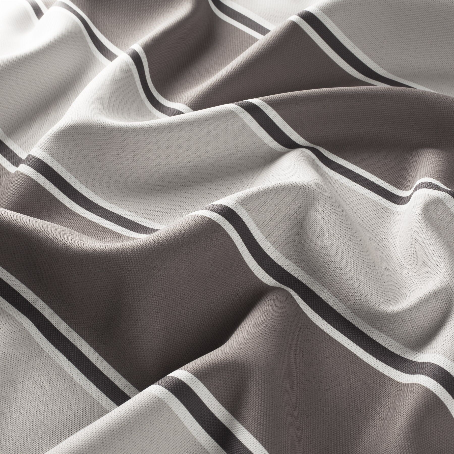 1 8933 020 Overnight Jab Vorhangstoff Meterware Gestreift Braun