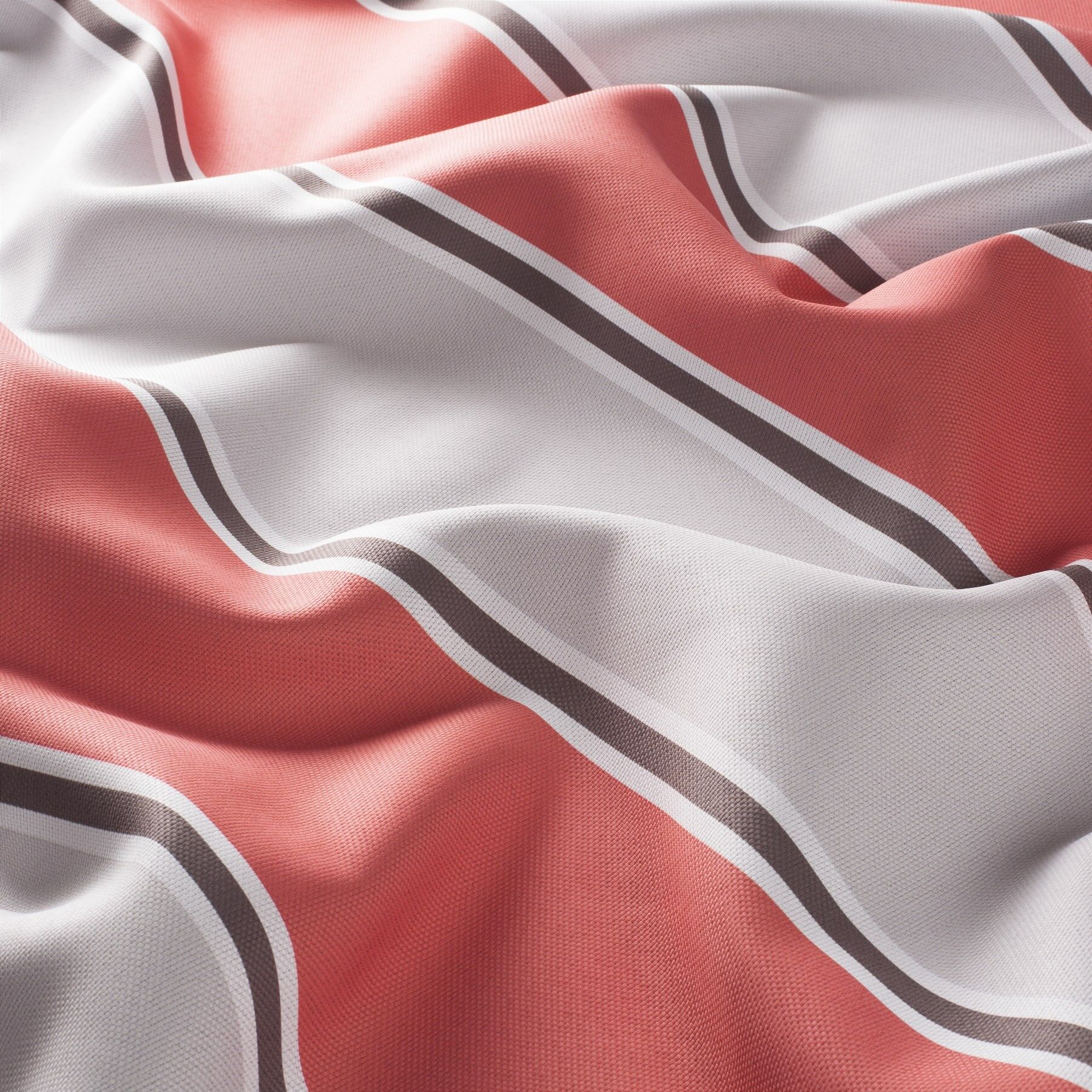 1 8933 060 Overnight Jab Vorhangstoff Meterware Gestreift Orange