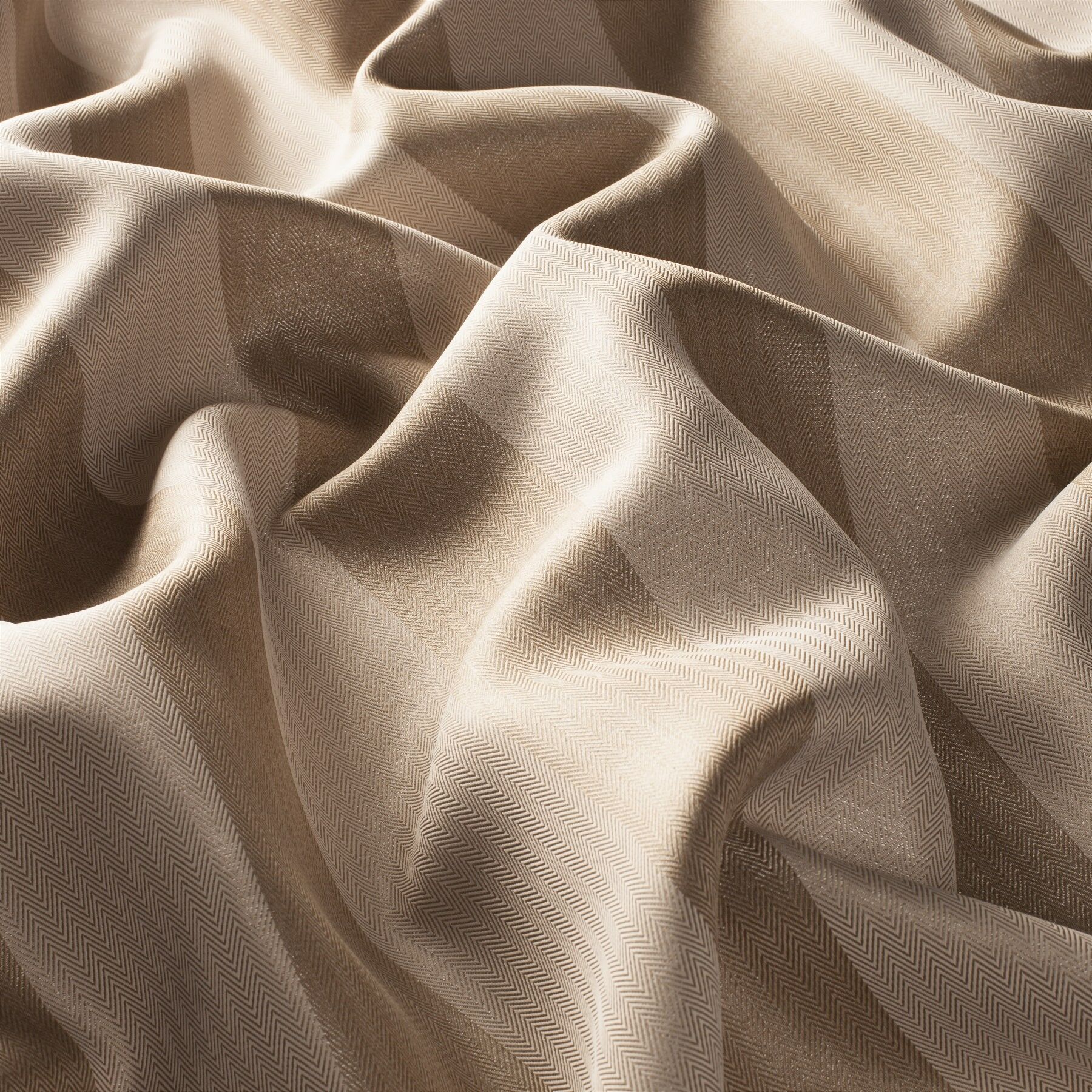 3 9748 020 Nightline Jab Vorhangstoff Meterware Gestreift Braun