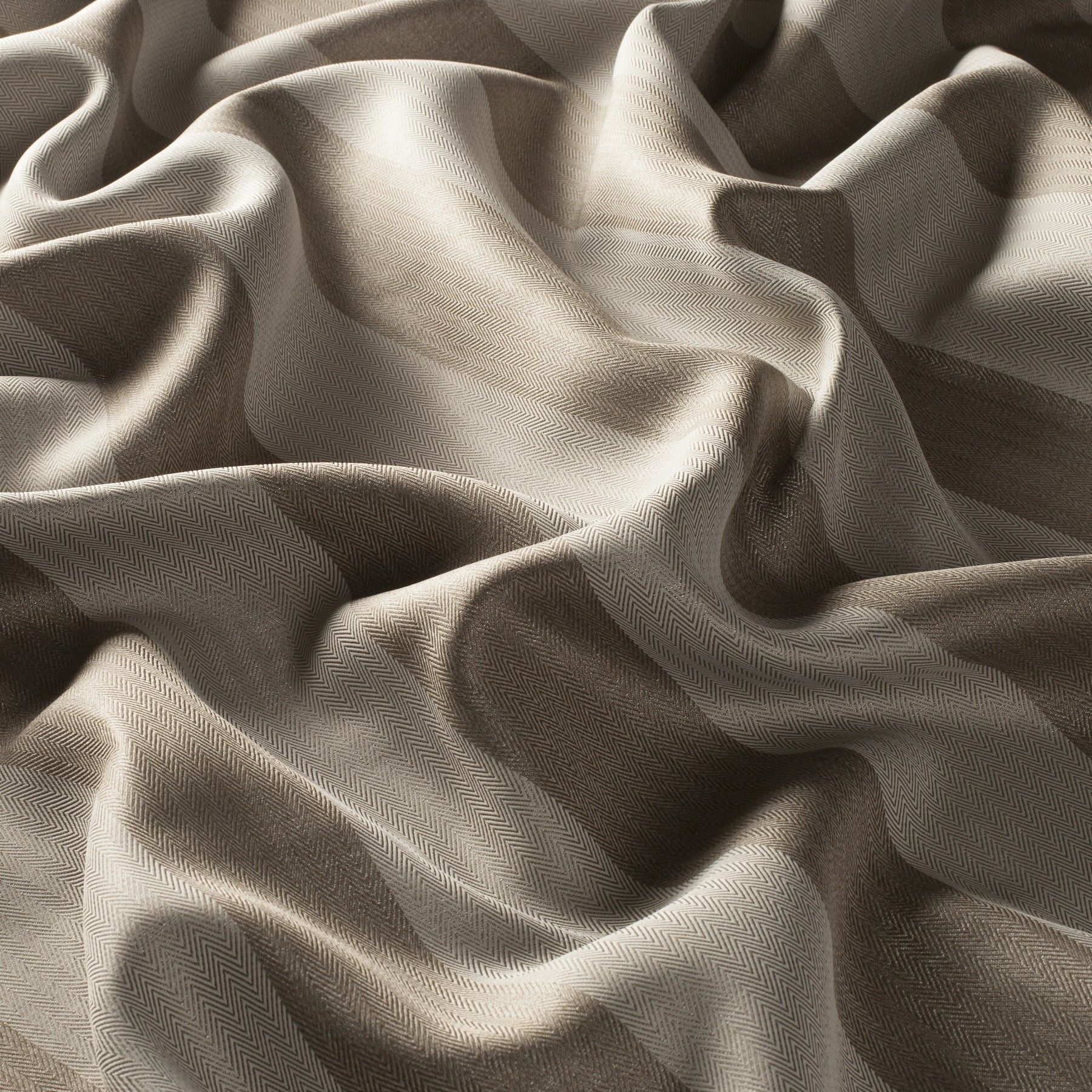 3 9748 022 Nightline Jab Vorhangstoff Meterware Gestreift Braun