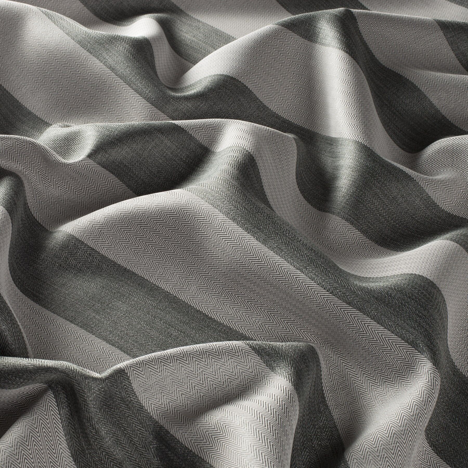 3 9748 092 Nightline Jab Vorhangstoff Meterware Gestreift Grau