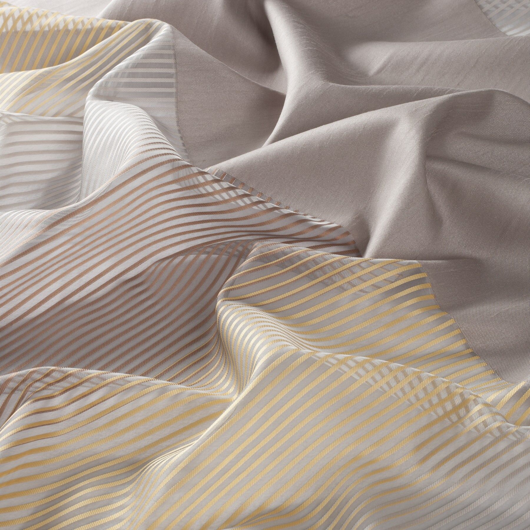 8 4879 040 Tape Jab Vorhangstoff Meterware Gestreift Braun Gelb