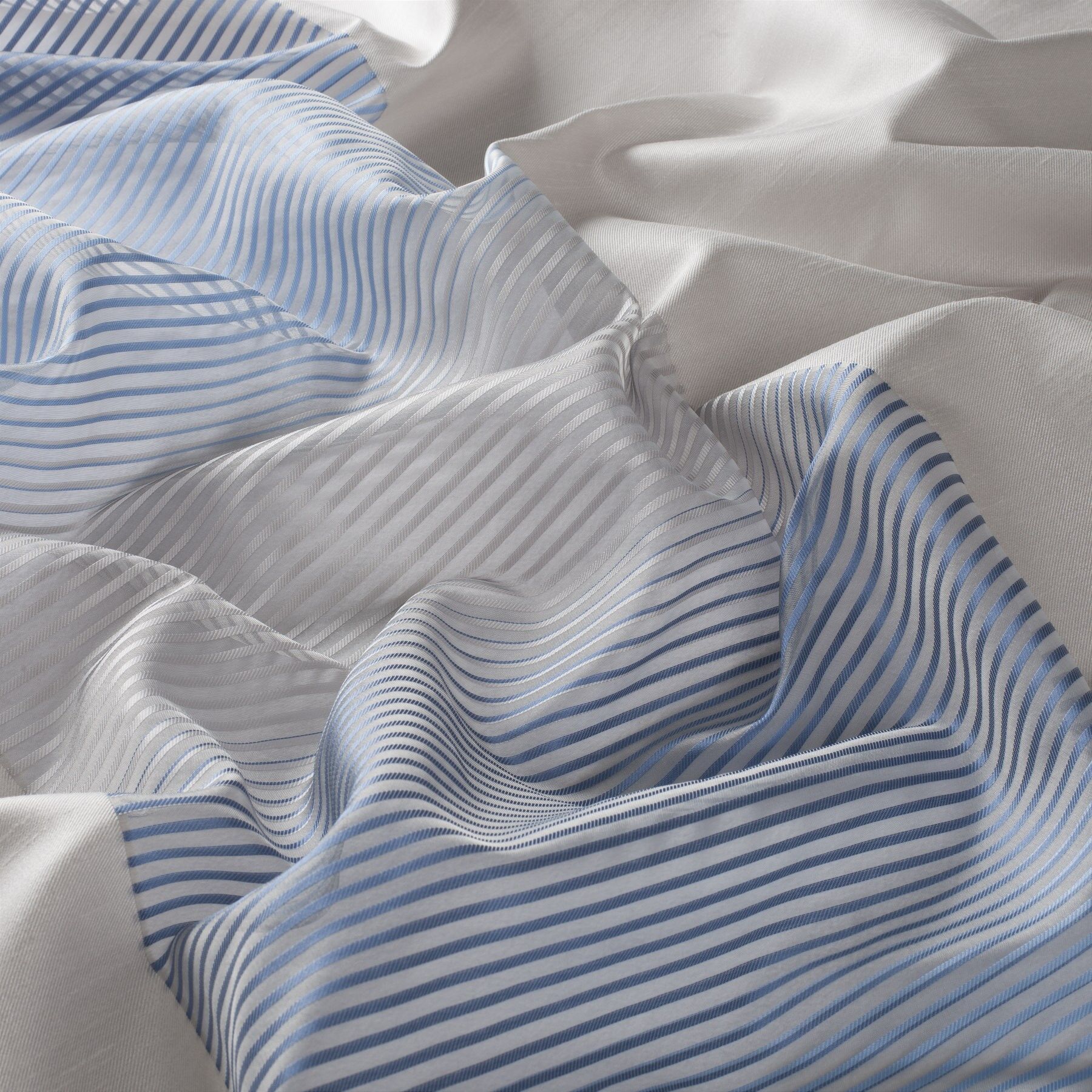 8 4879 050 Tape Jab Vorhangstoff Meterware Gestreift Blau Grau