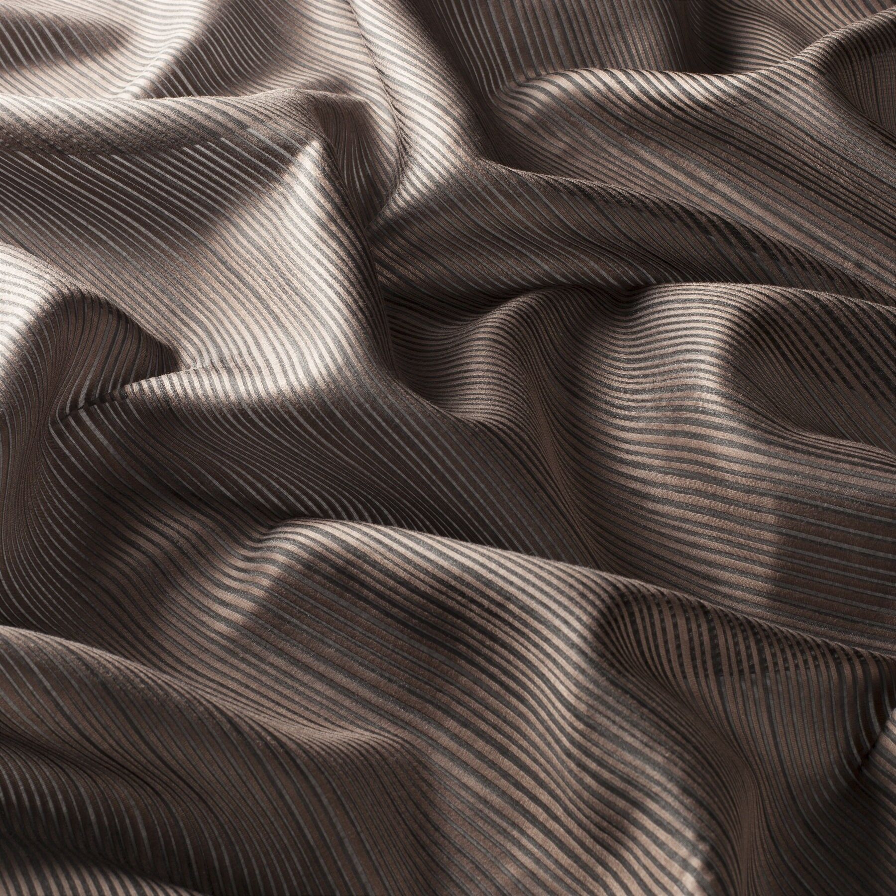 9 7694 025 Scalea Jab Gardinenstoff Meterware Gestreift Braun