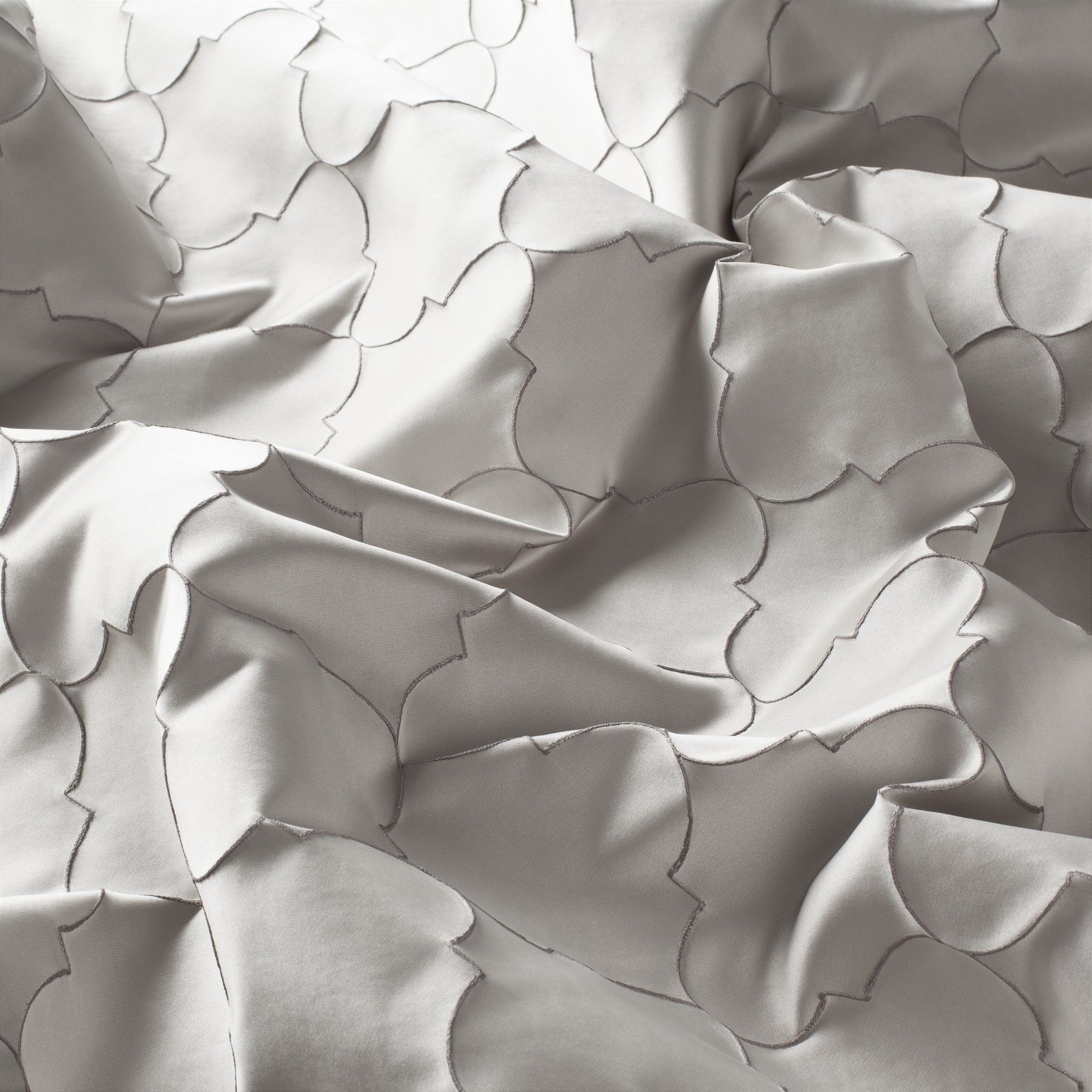 9 7740 091 Benefit Jab Vorhangstoff Meterware Gemustert Grau