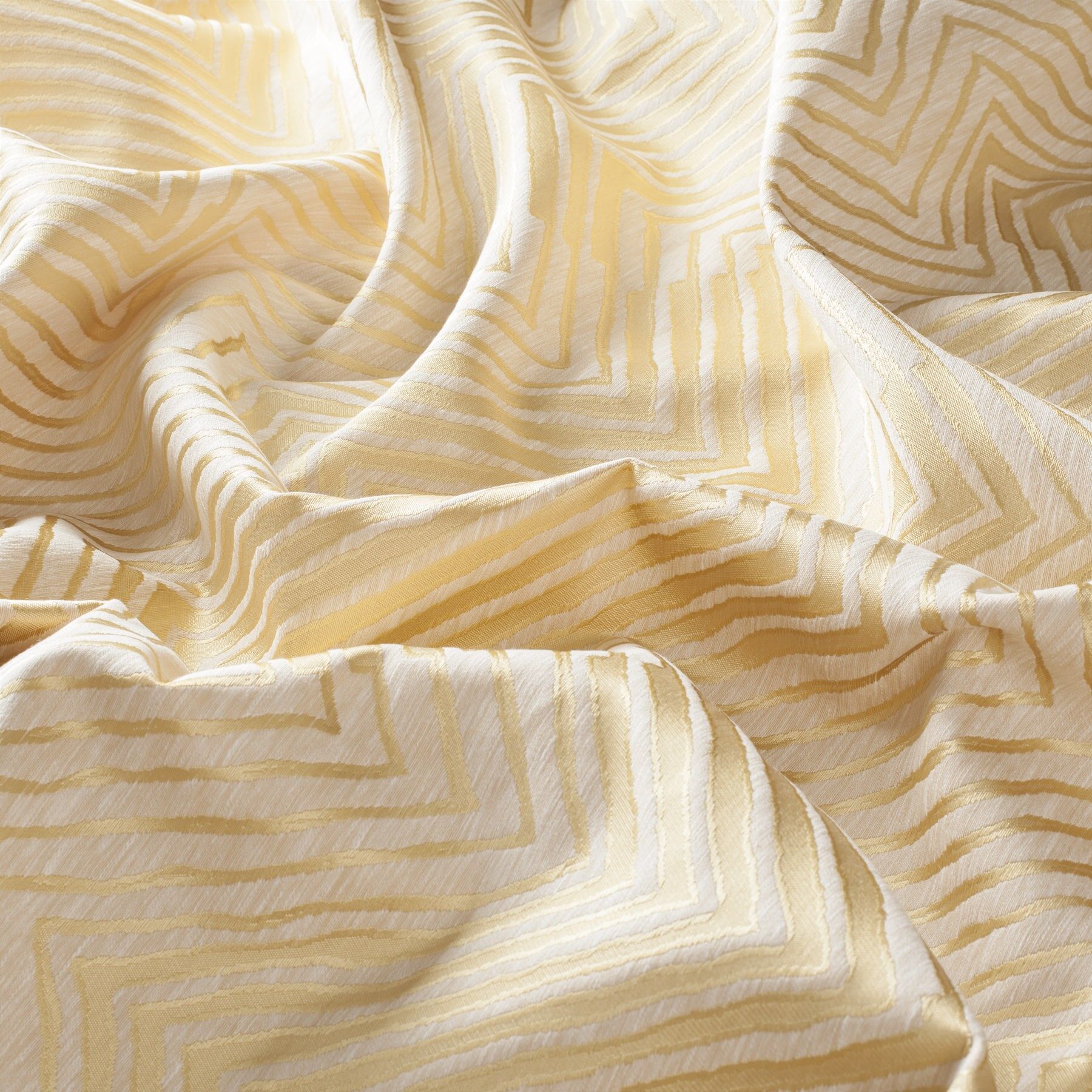 9 7799 040 Berkane Jab Vorhangstoff Meterware Gemustert Gelb Beige