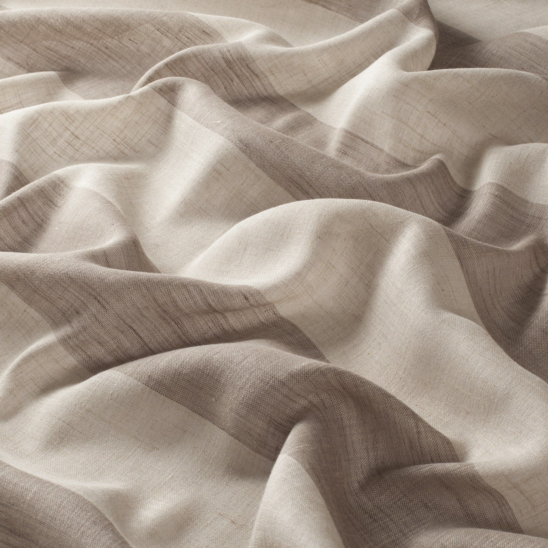 9 7804 020 Travor Jab Vorhangstoff Meterware Gestreift Braun Beige