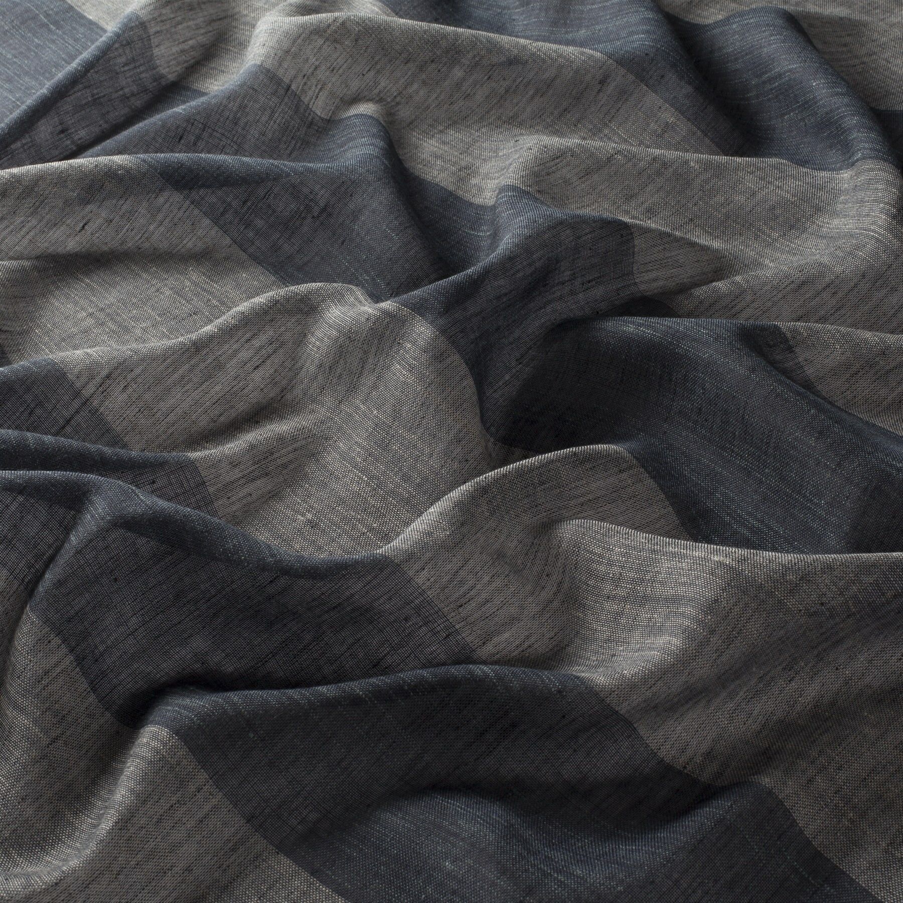 9 7804 050 Travor Jab Vorhangstoff Meterware Gestreift Blau Grau