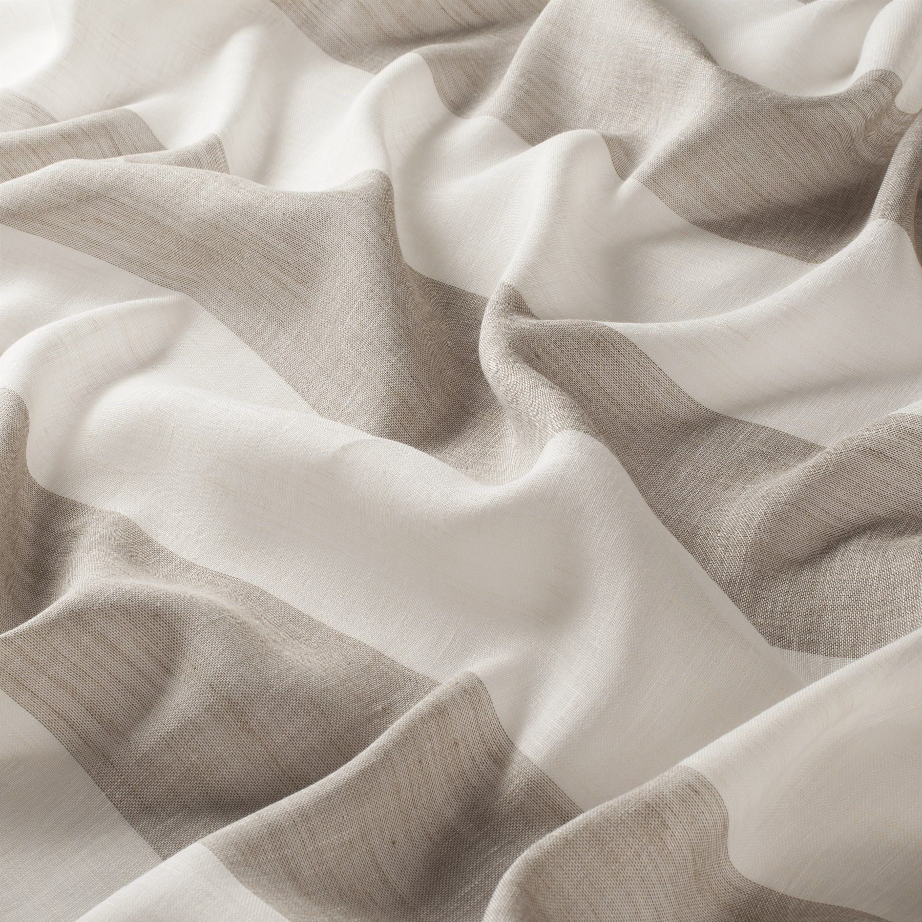 9 7804 072 Travor Jab Vorhangstoff Meterware Gestreift Beige