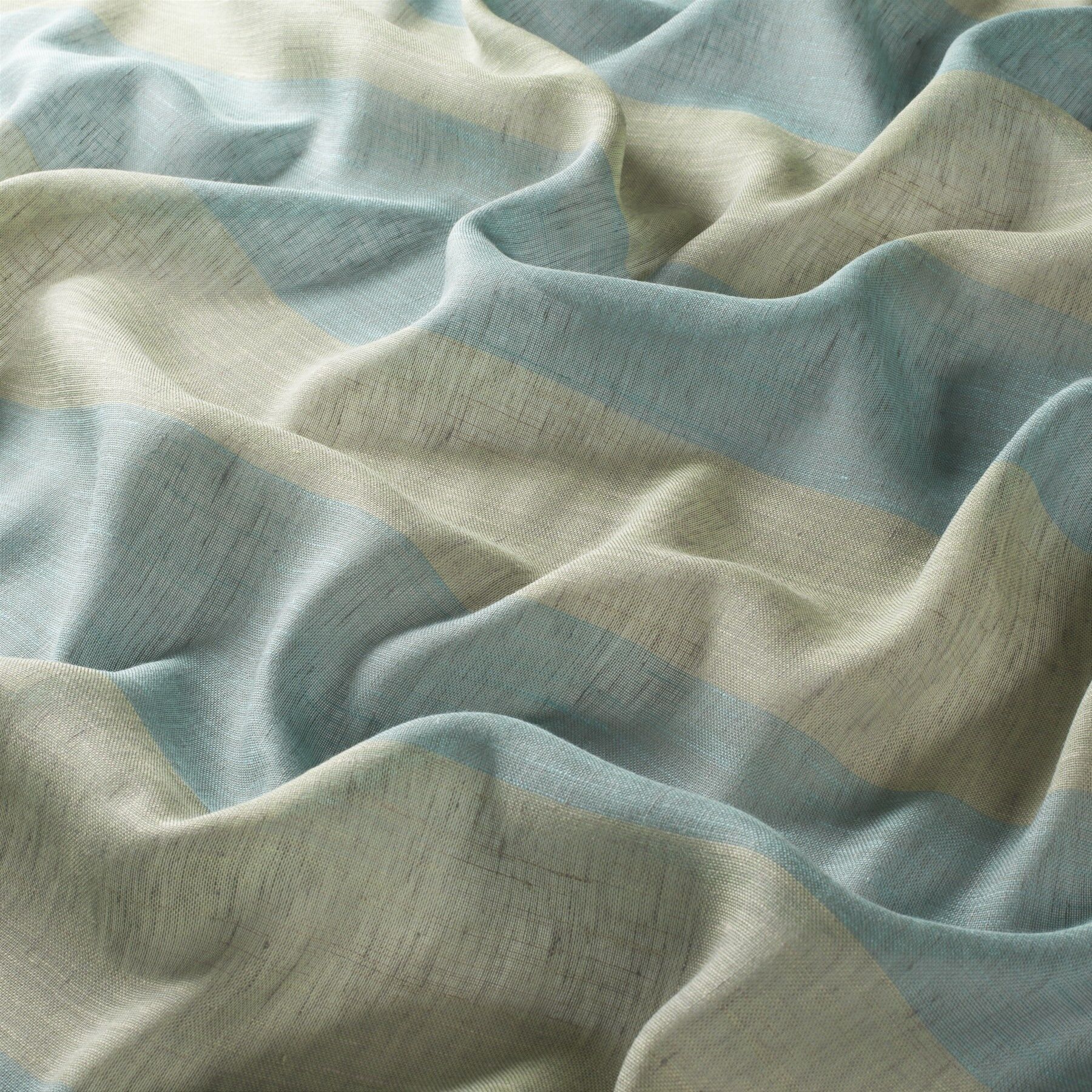 9 7804 080 Travor Jab Vorhangstoff Meterware Gestreift Blau Gruen