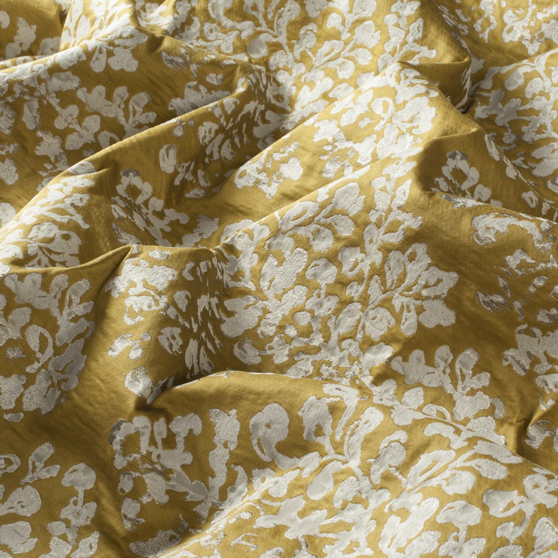 9 7842 040 Aurora Jab Vorhangstoff Meterware Gemustert Gelb