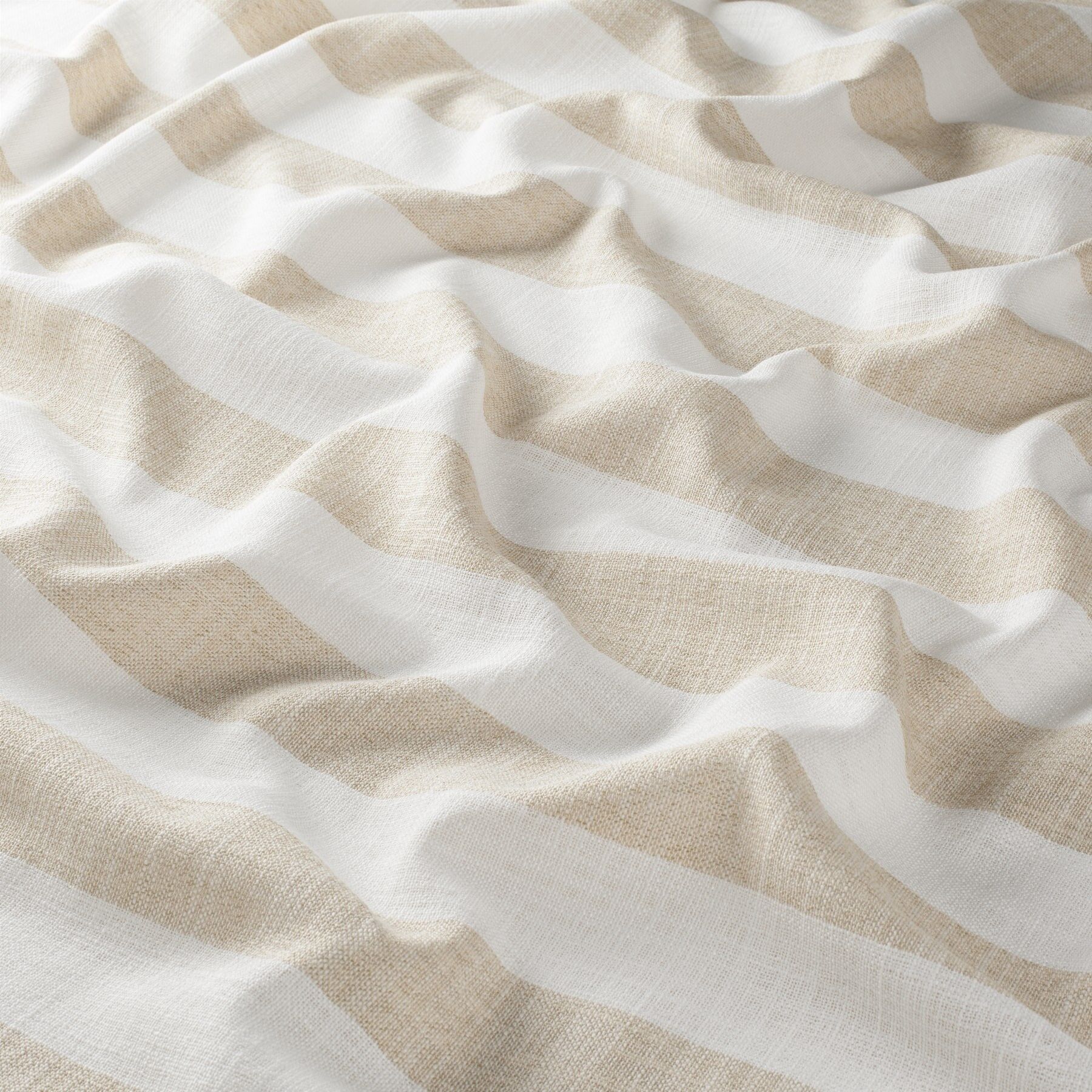 Ja7047 071 Tukan Jab Vorhangstoff Meterware Gestreift Beige