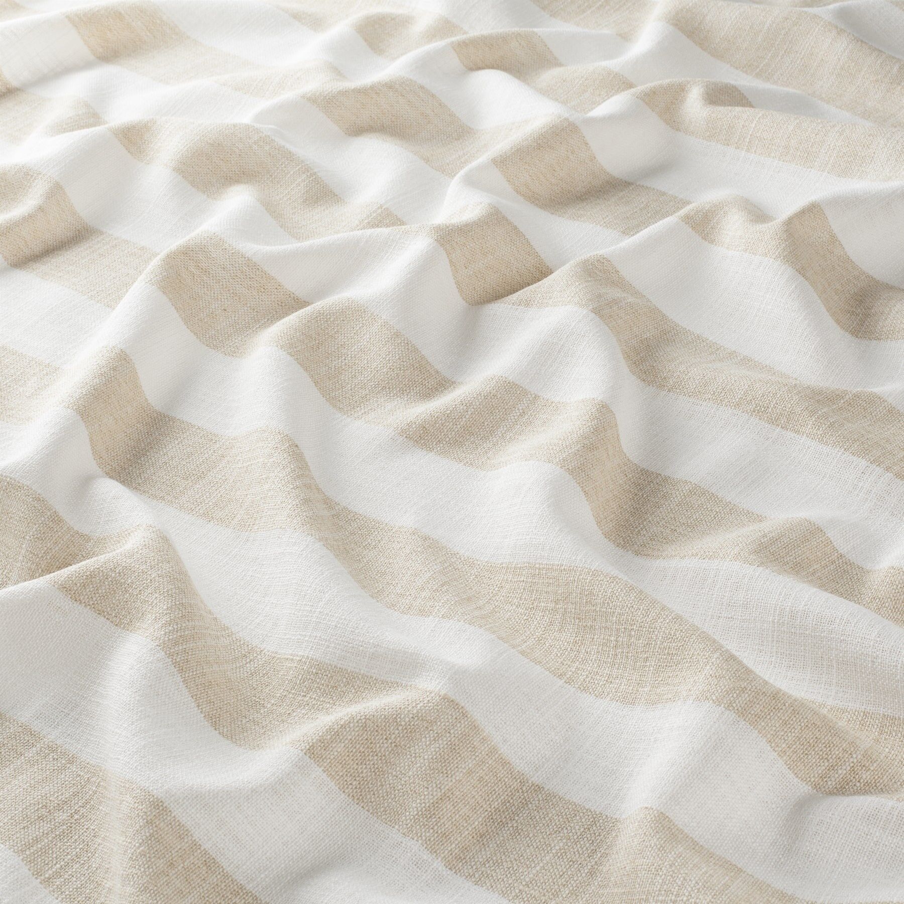 Ja7047 072 Tukan Jab Vorhangstoff Meterware Gestreift Beige