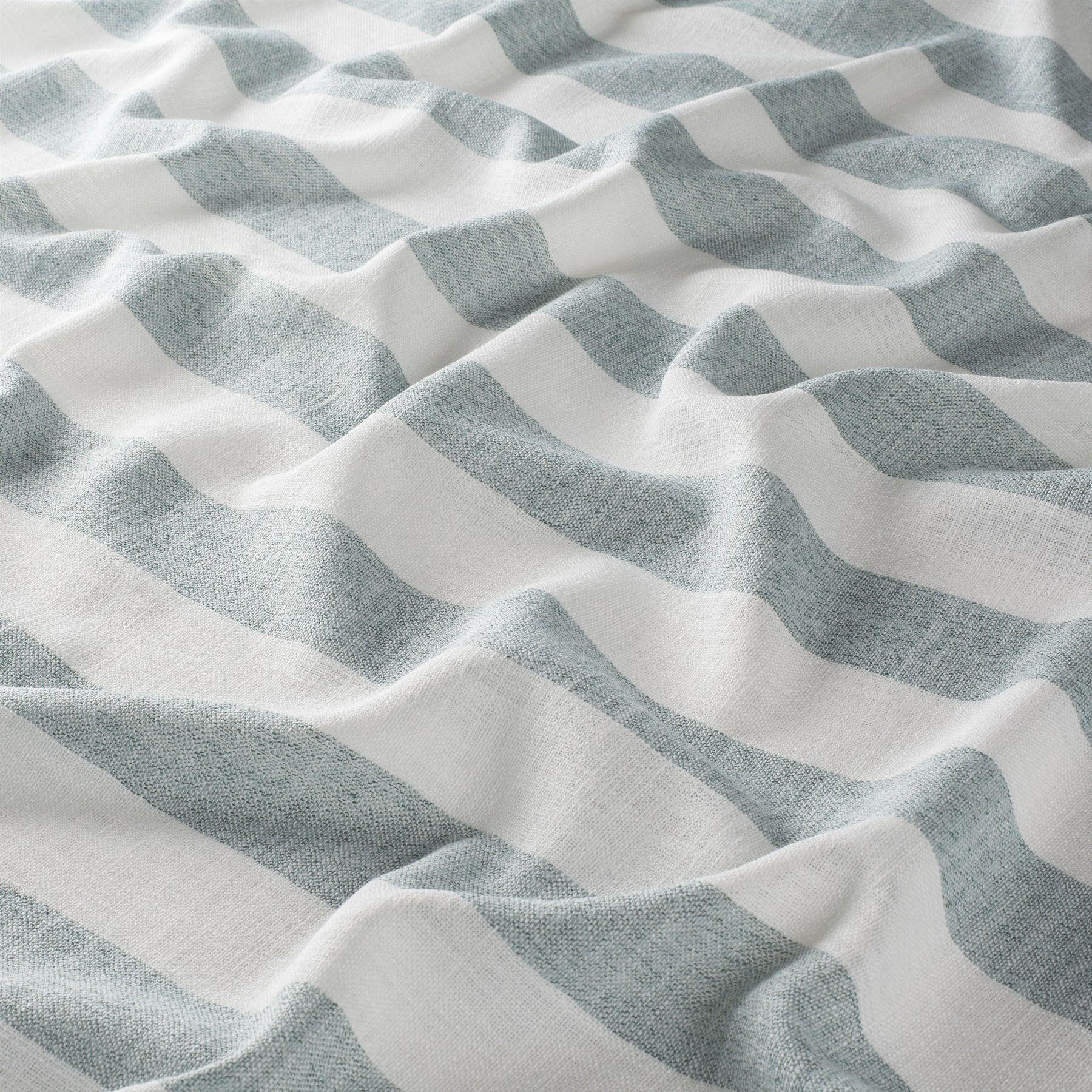 Ja7047 080 Tukan Jab Vorhangstoff Meterware Gestreift Tuerkis