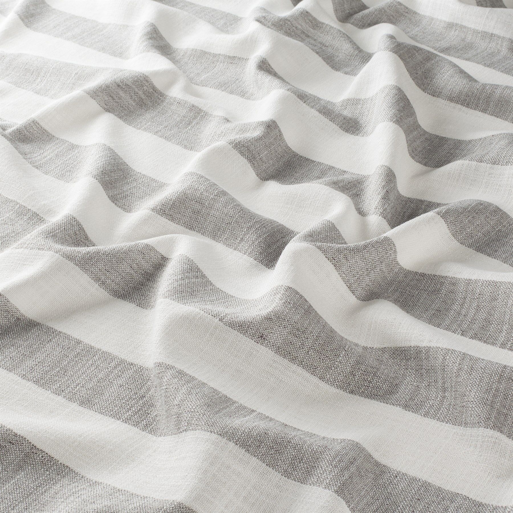 Ja7047 091 Tukan Jab Vorhangstoff Meterware Gestreift Grau