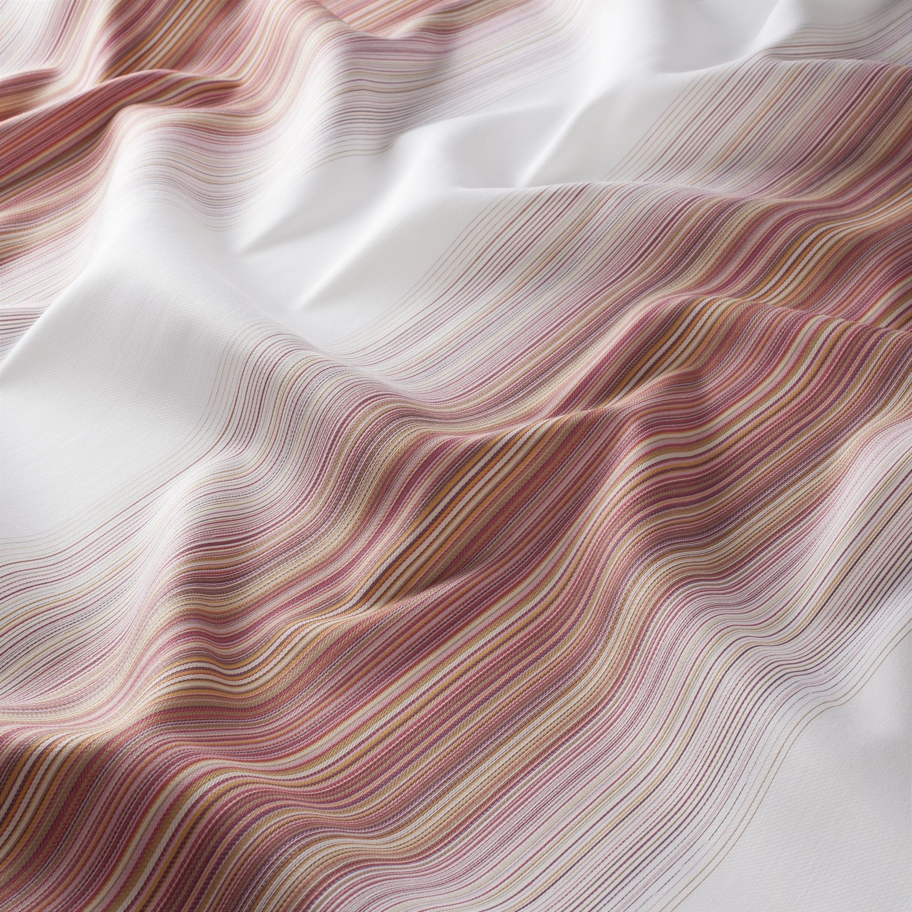 Ja7098 062 Scale Jab Vorhangstoff Meterware Gestreift Orange Rosa