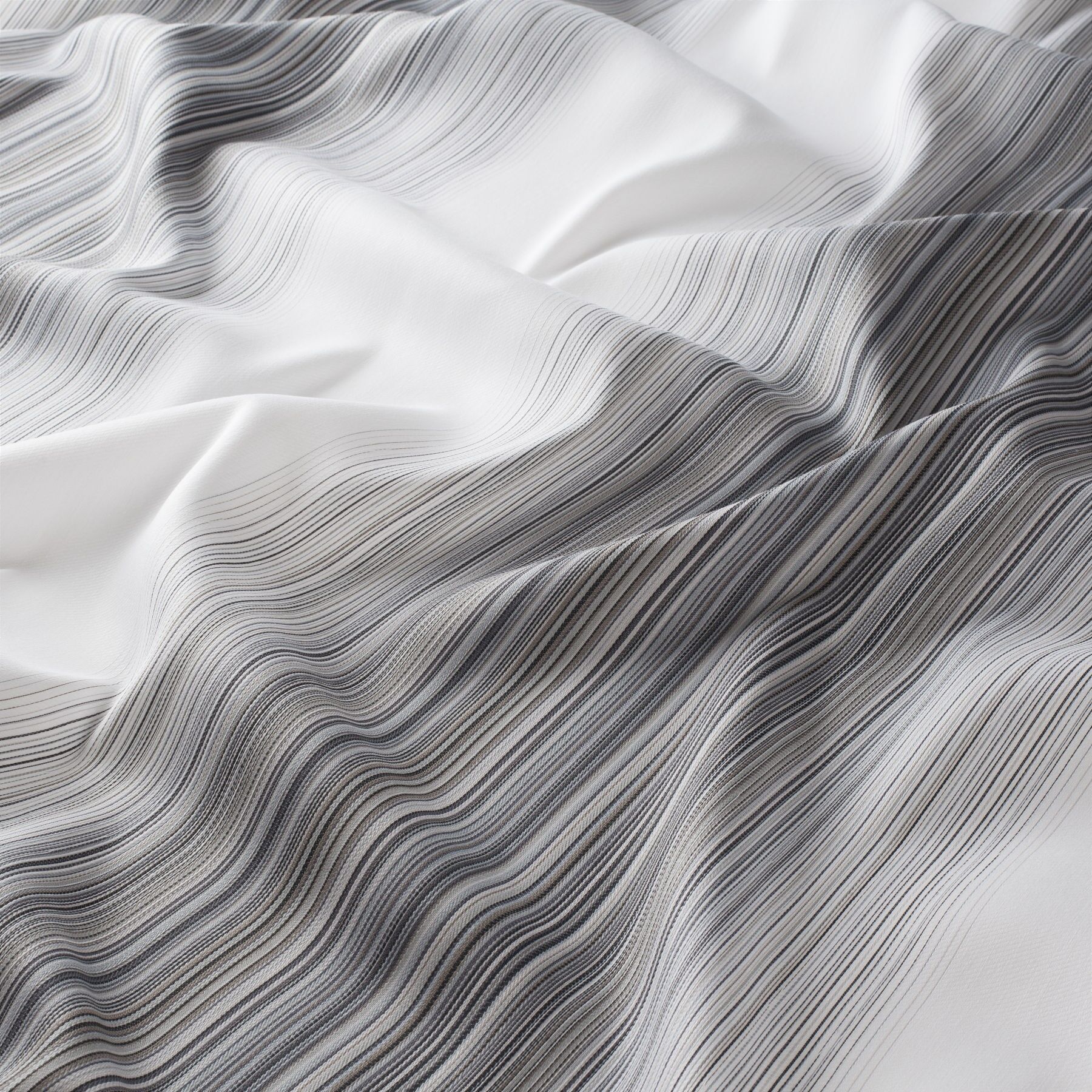 Ja7098 091 Scale Jab Vorhangstoff Meterware Gestreift Grau